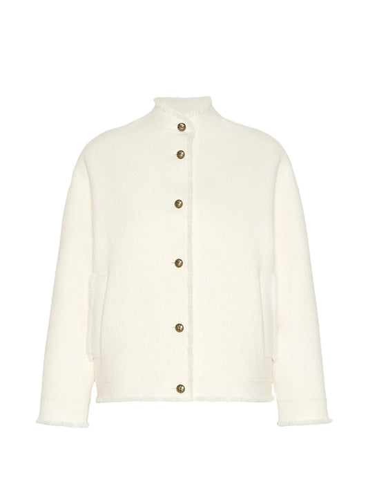 fringed button-up jacket