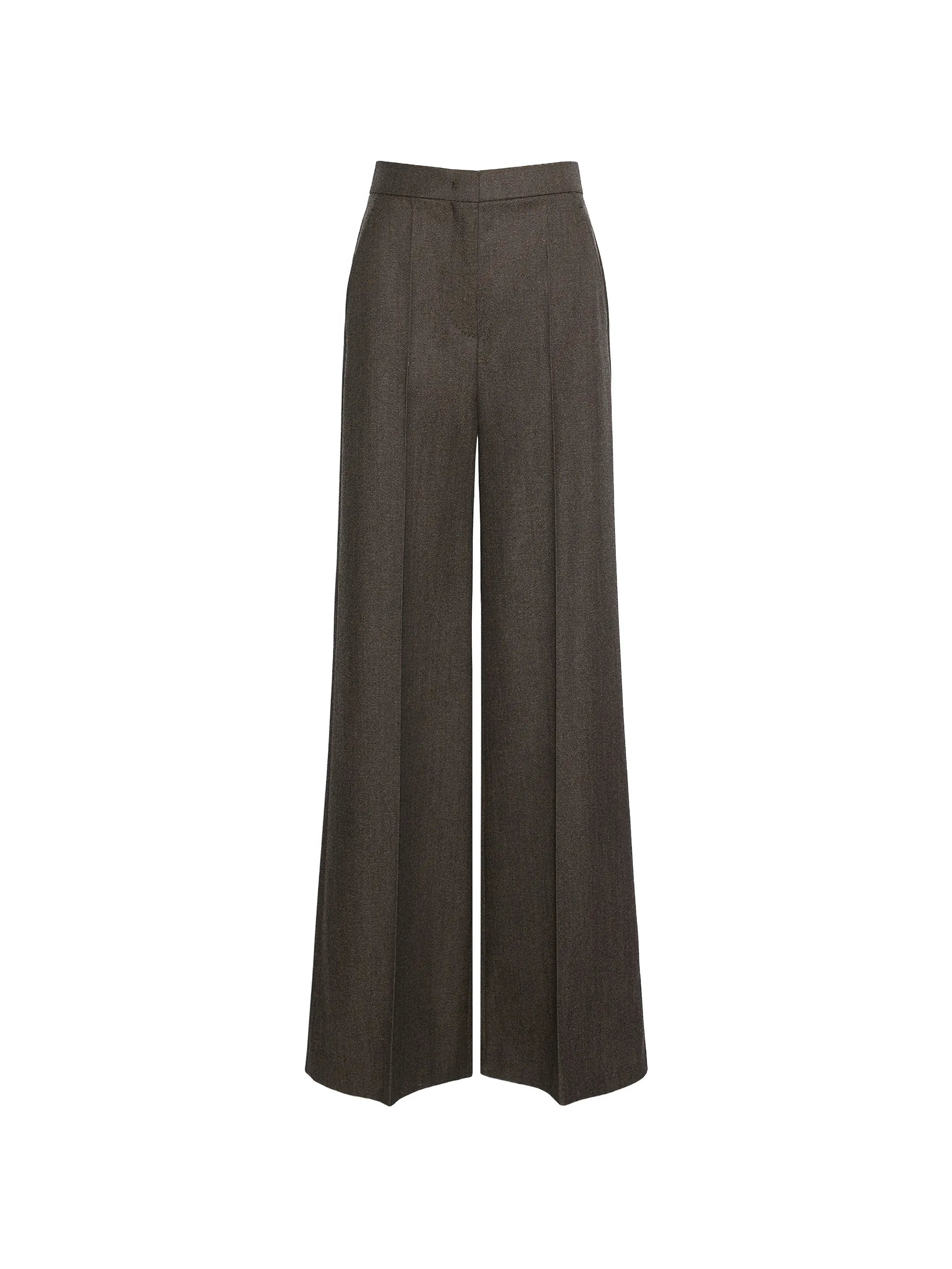 pressed-crease wide-leg trousers