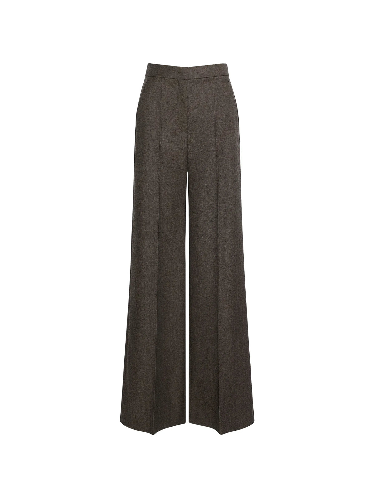 pressed-crease wide-leg trousers