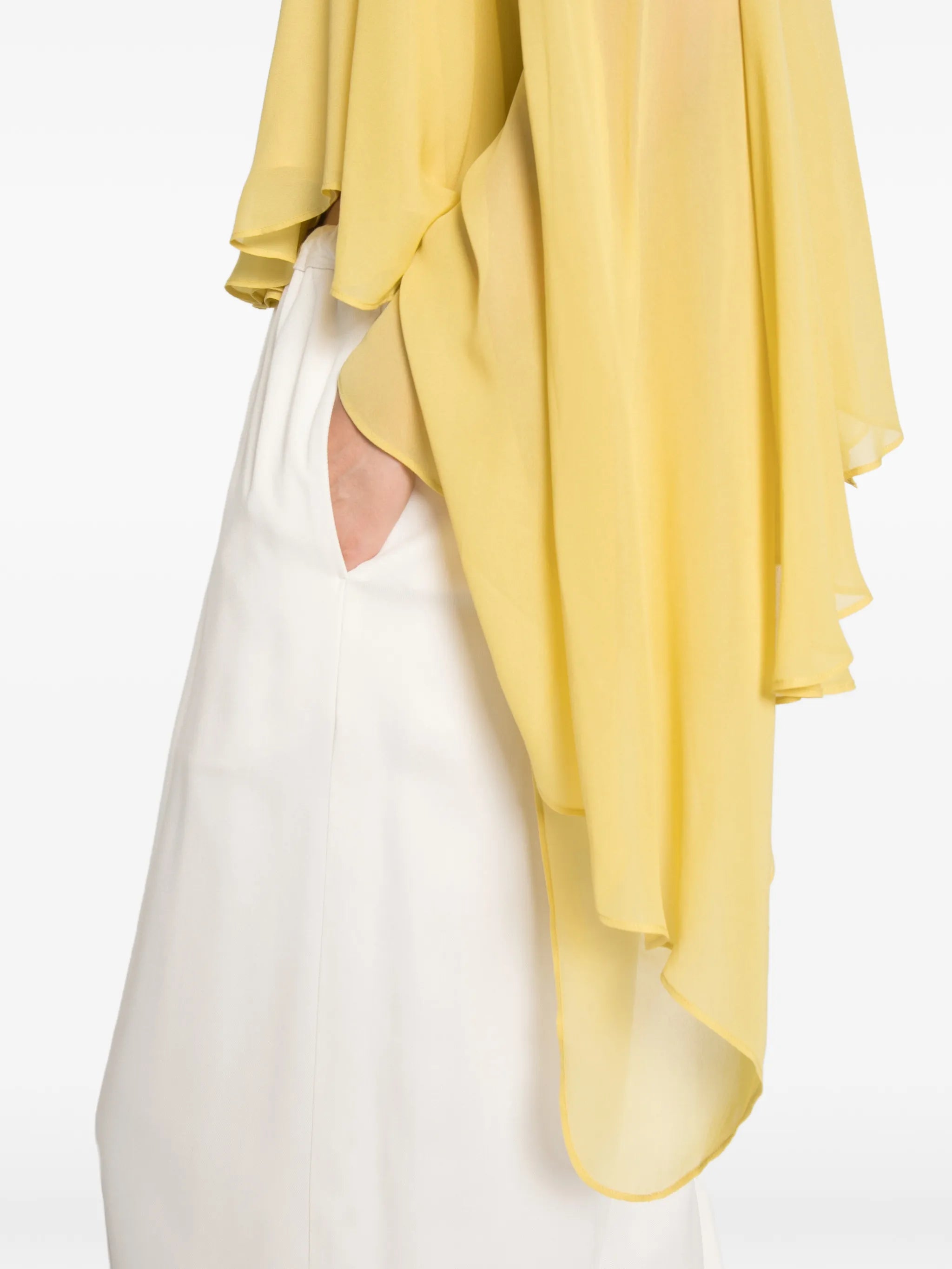 Mia draped high-neck top