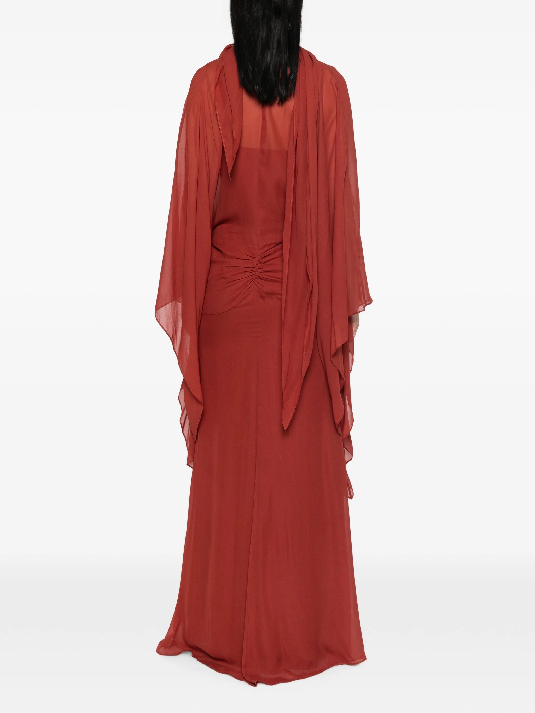 Florencia ruched-detail maxi dress