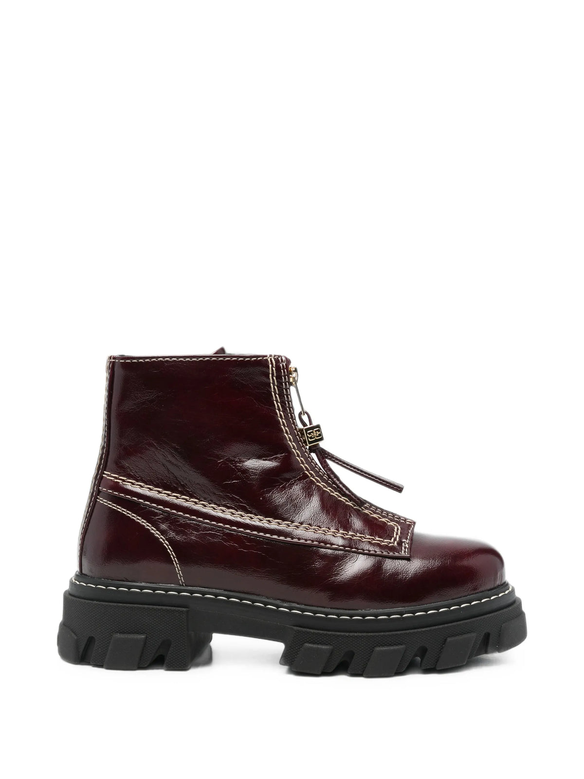 cleated zip-detail ankle boots