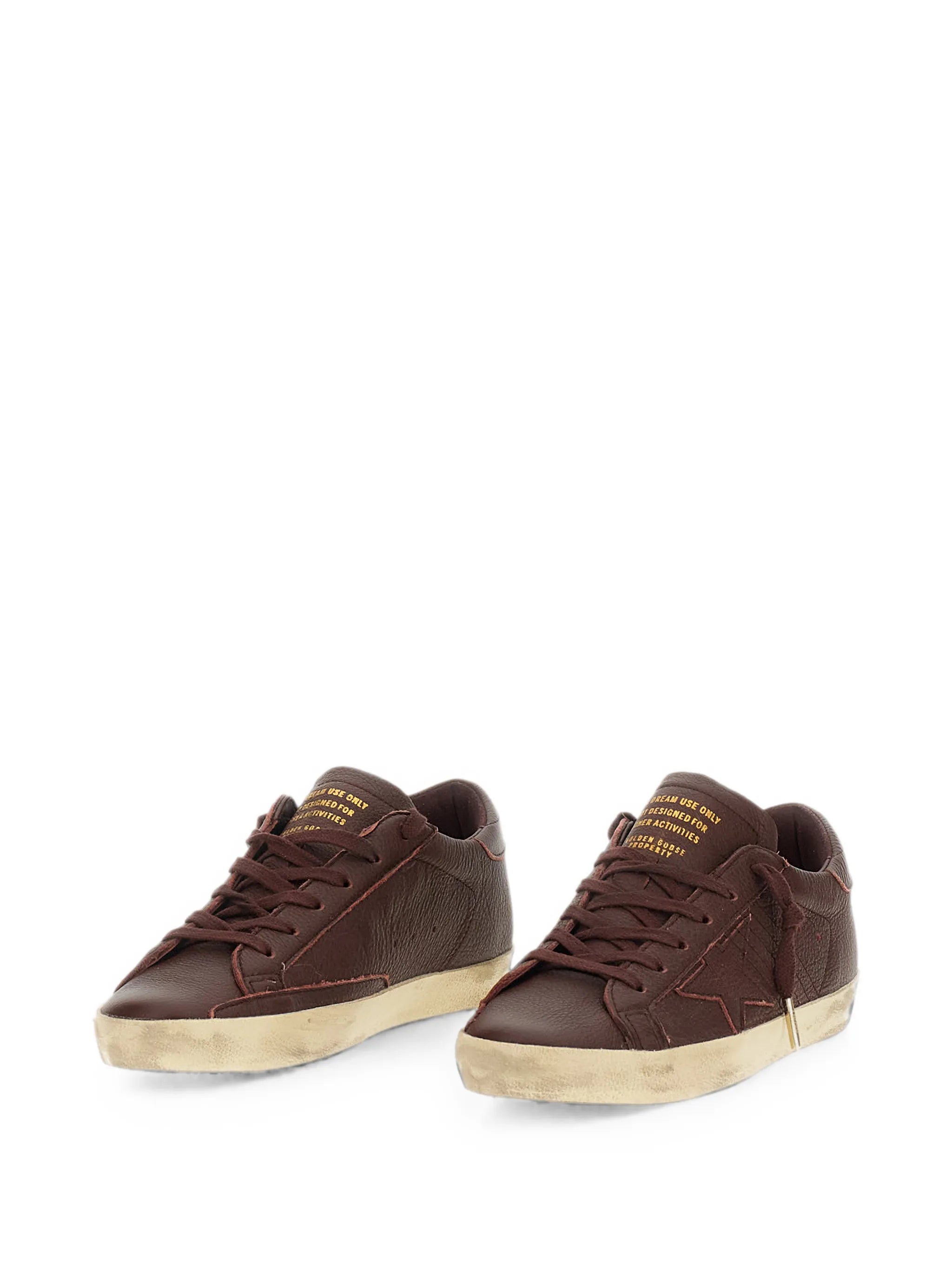 distressed star-patch sneakers