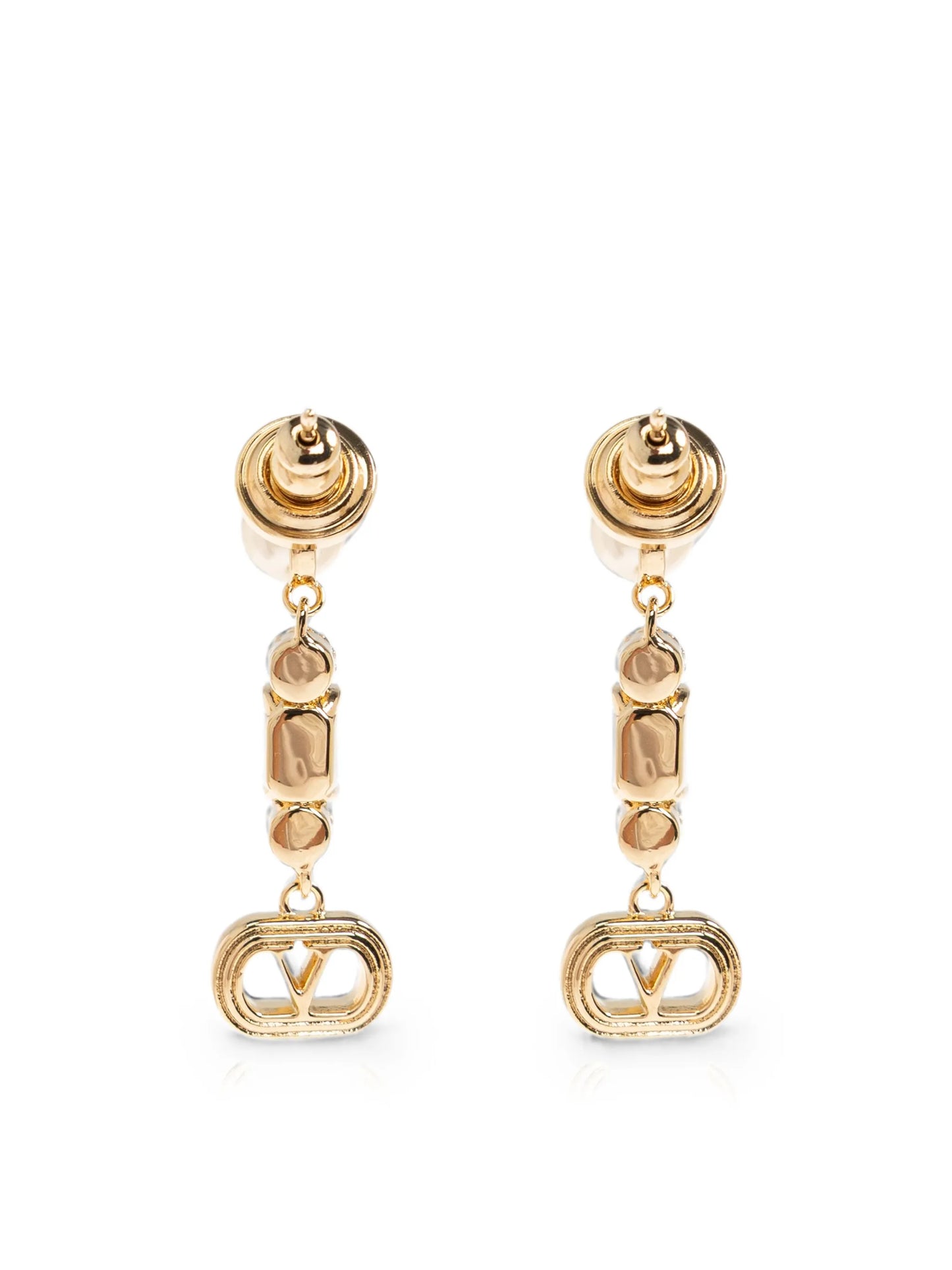 VLogo Signature crystal-embellished earrings