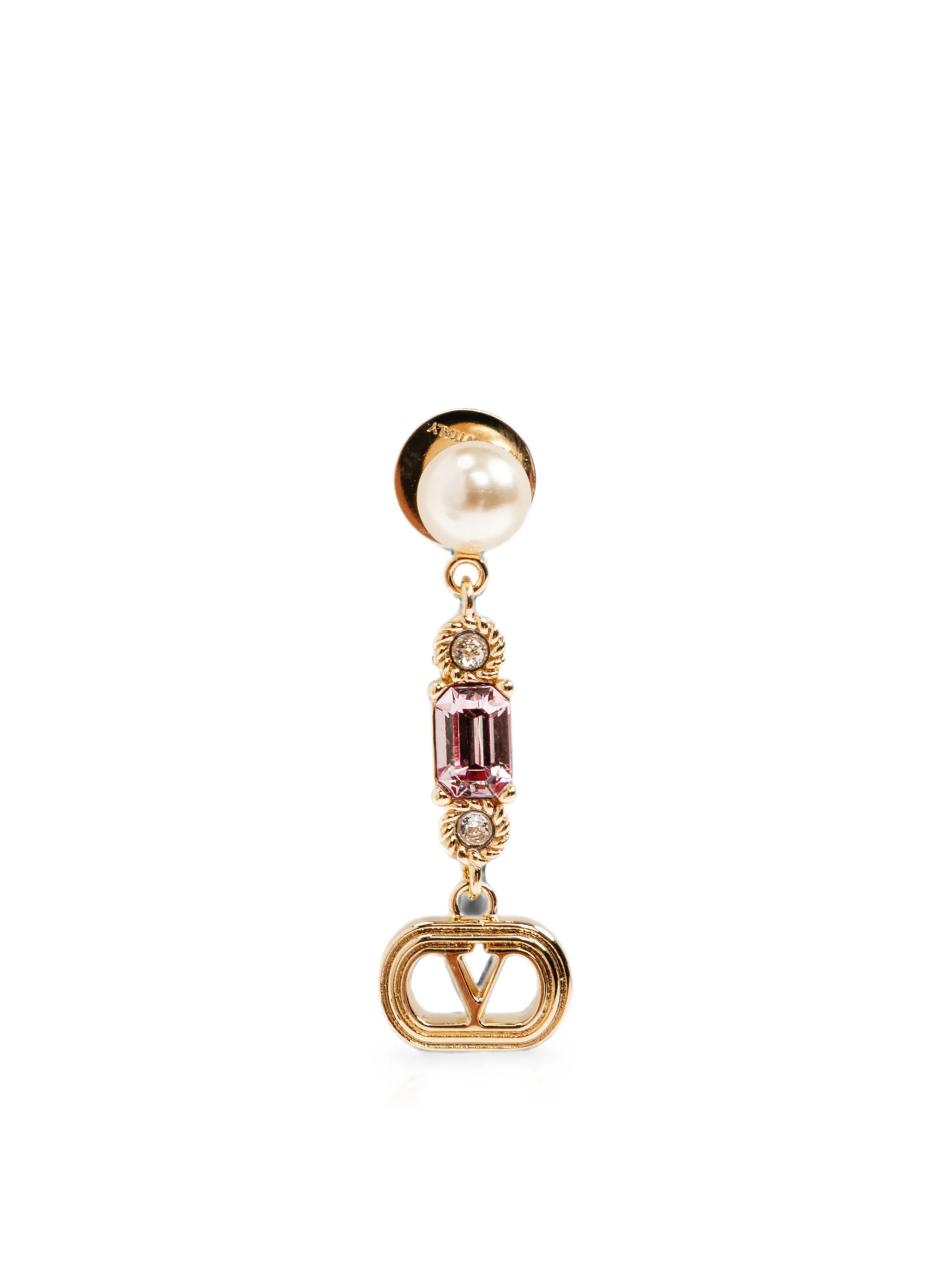 VLogo Signature crystal-embellished earrings