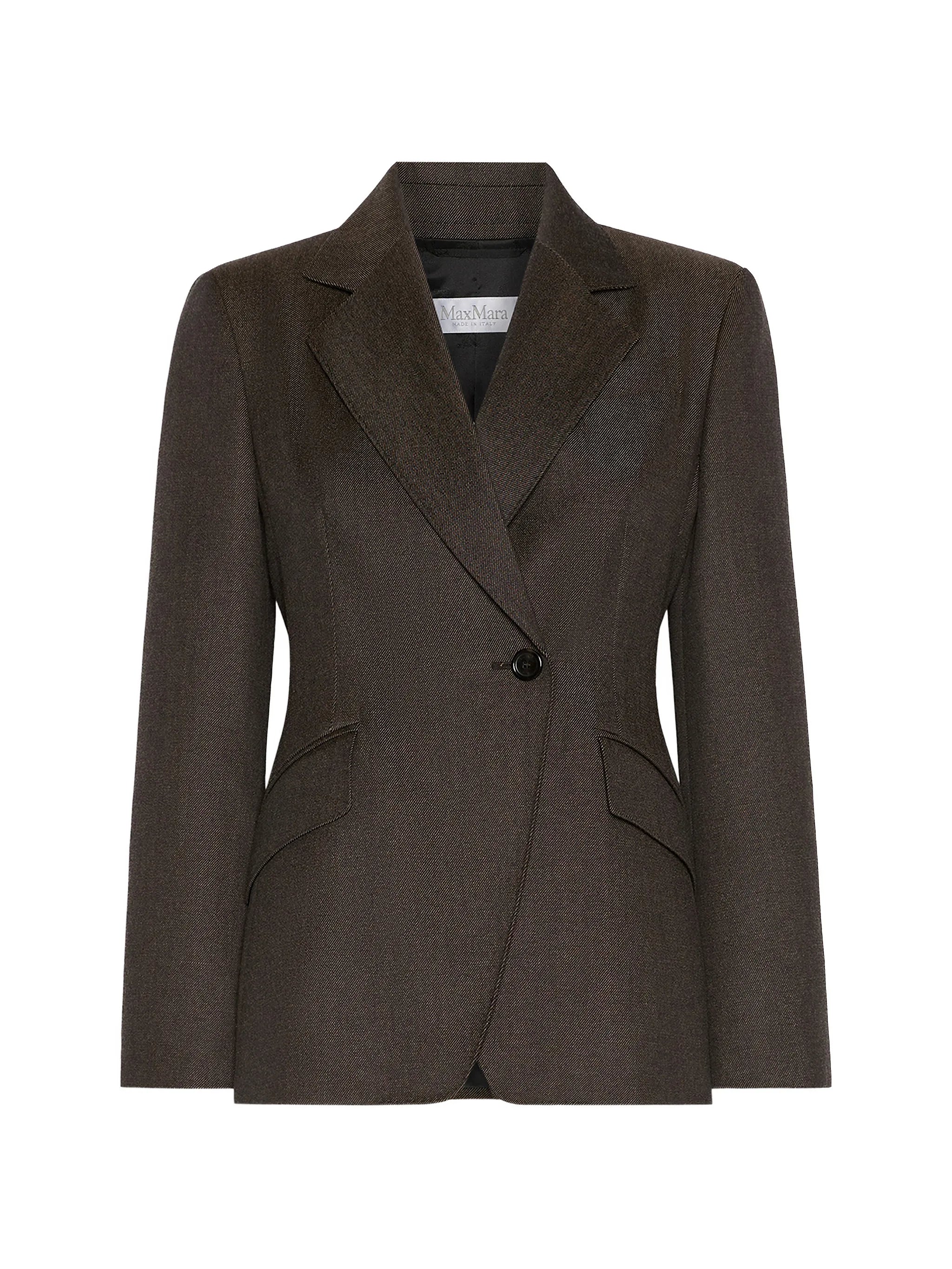 single-breasted wool blazer