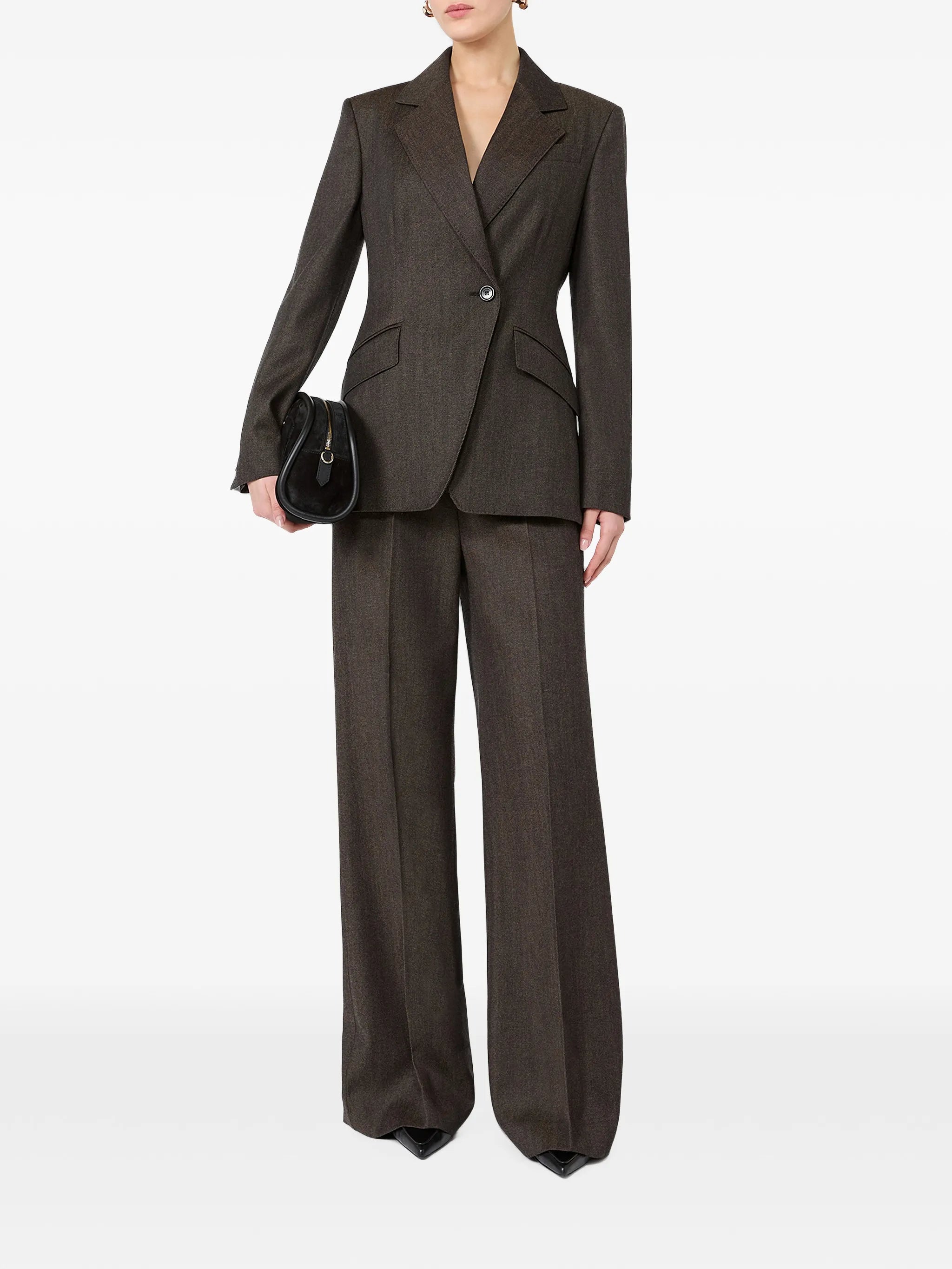 single-breasted wool blazer