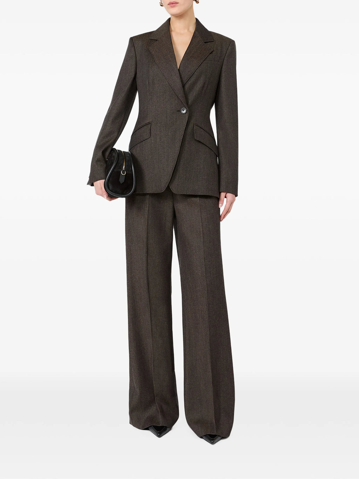 single-breasted wool blazer