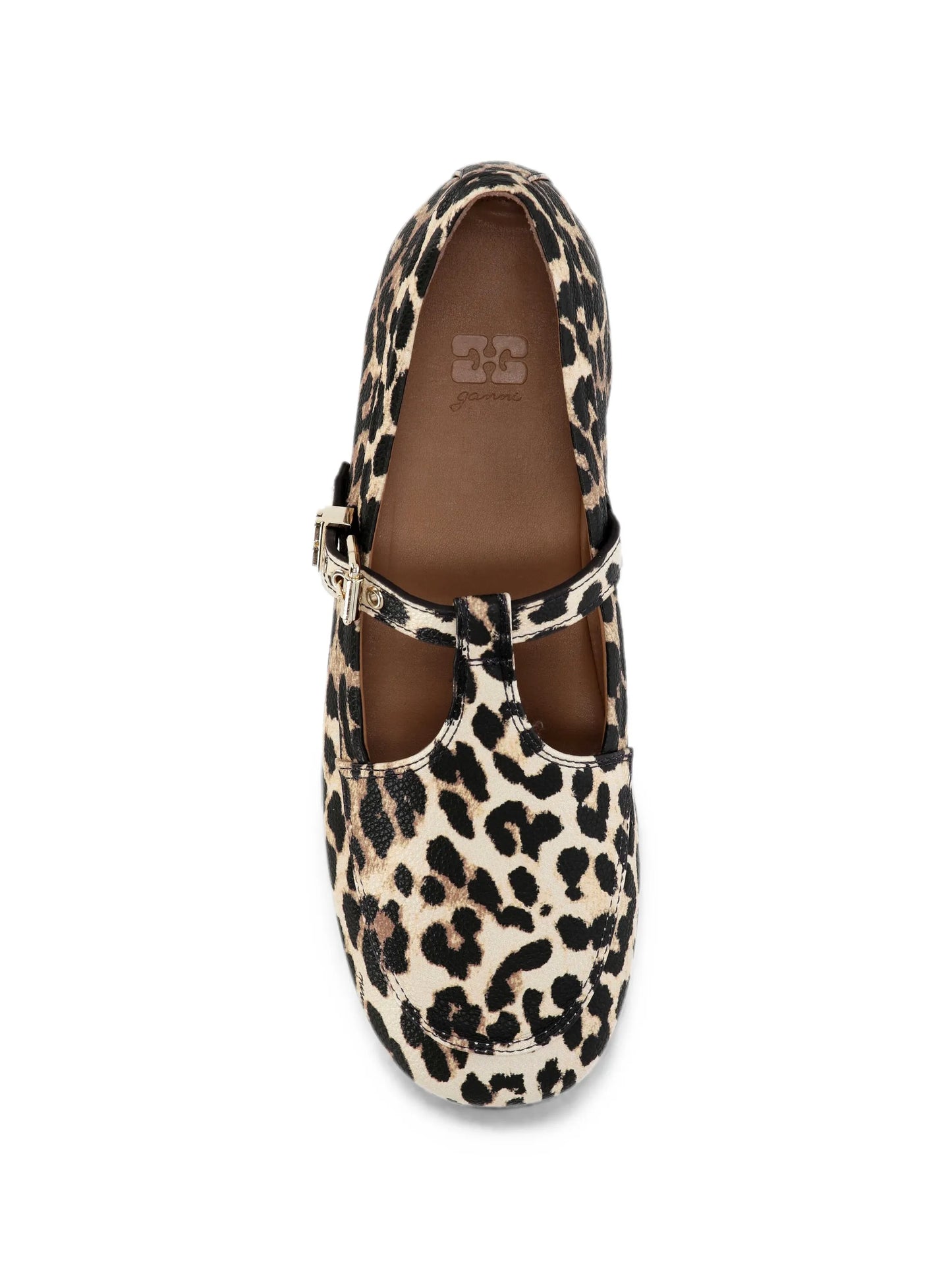 leopard-print buckle-fastening ballet flats