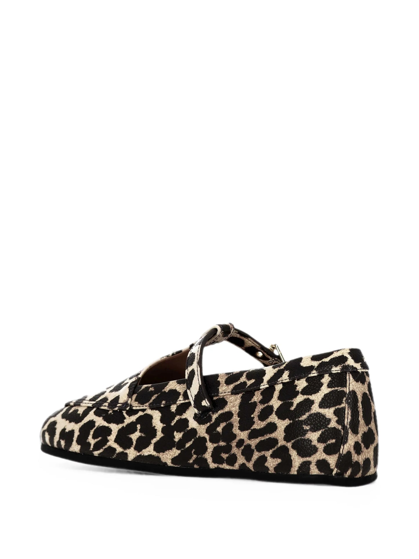 leopard-print buckle-fastening ballet flats