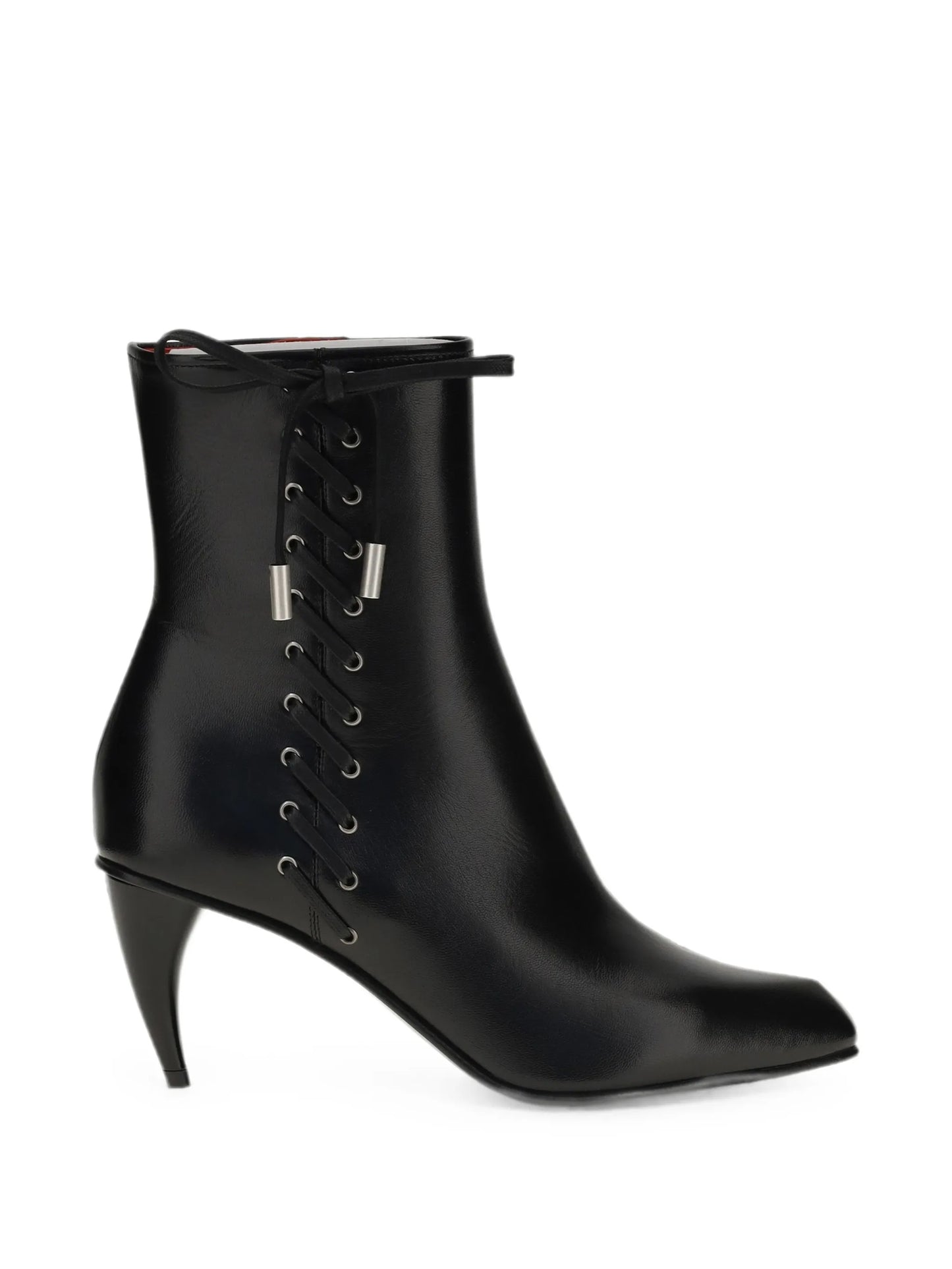 lace-up leather ankle boots
