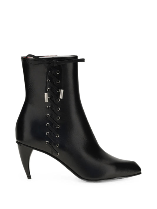 lace-up leather ankle boots