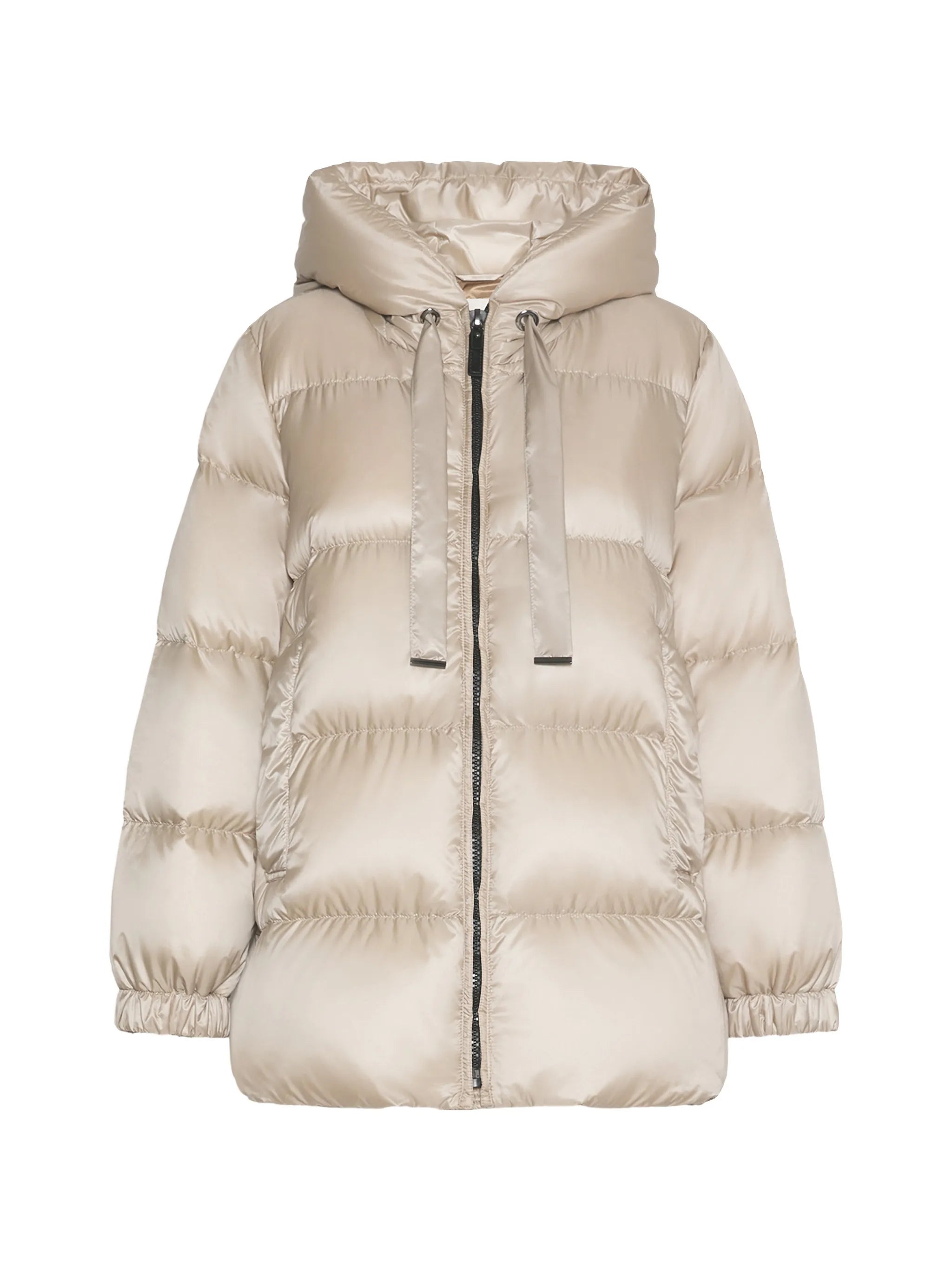 quilted hooded puffer jacket