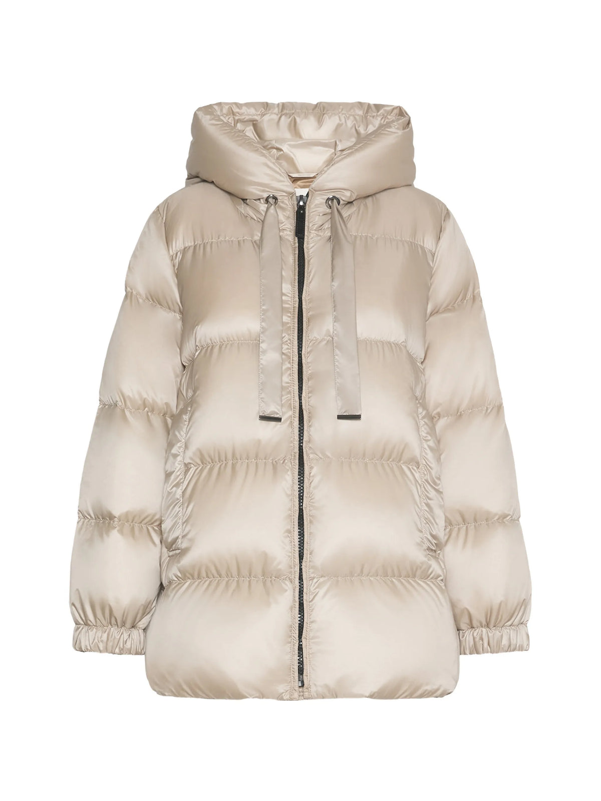 quilted hooded puffer jacket