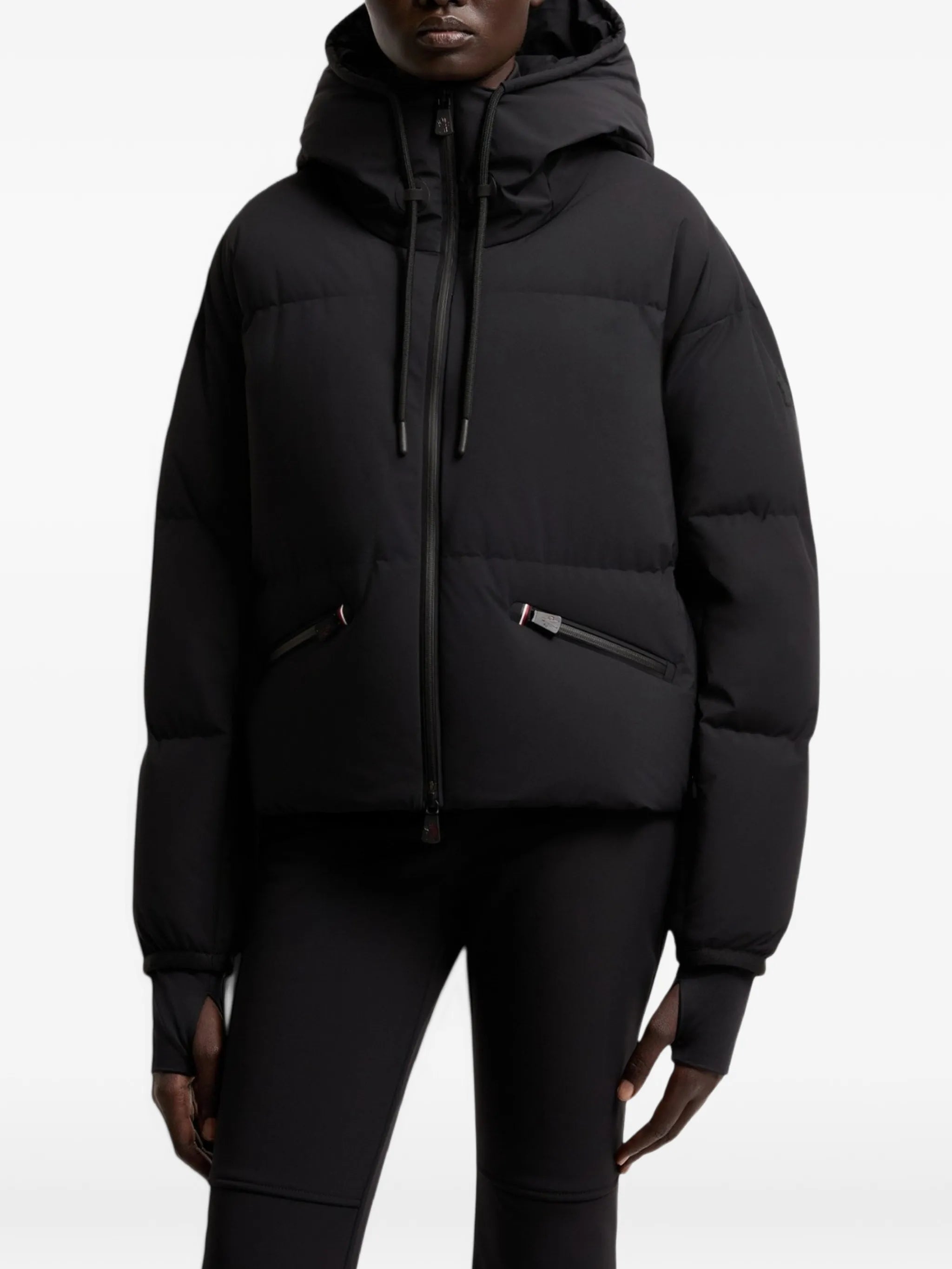 quilted hooded coat