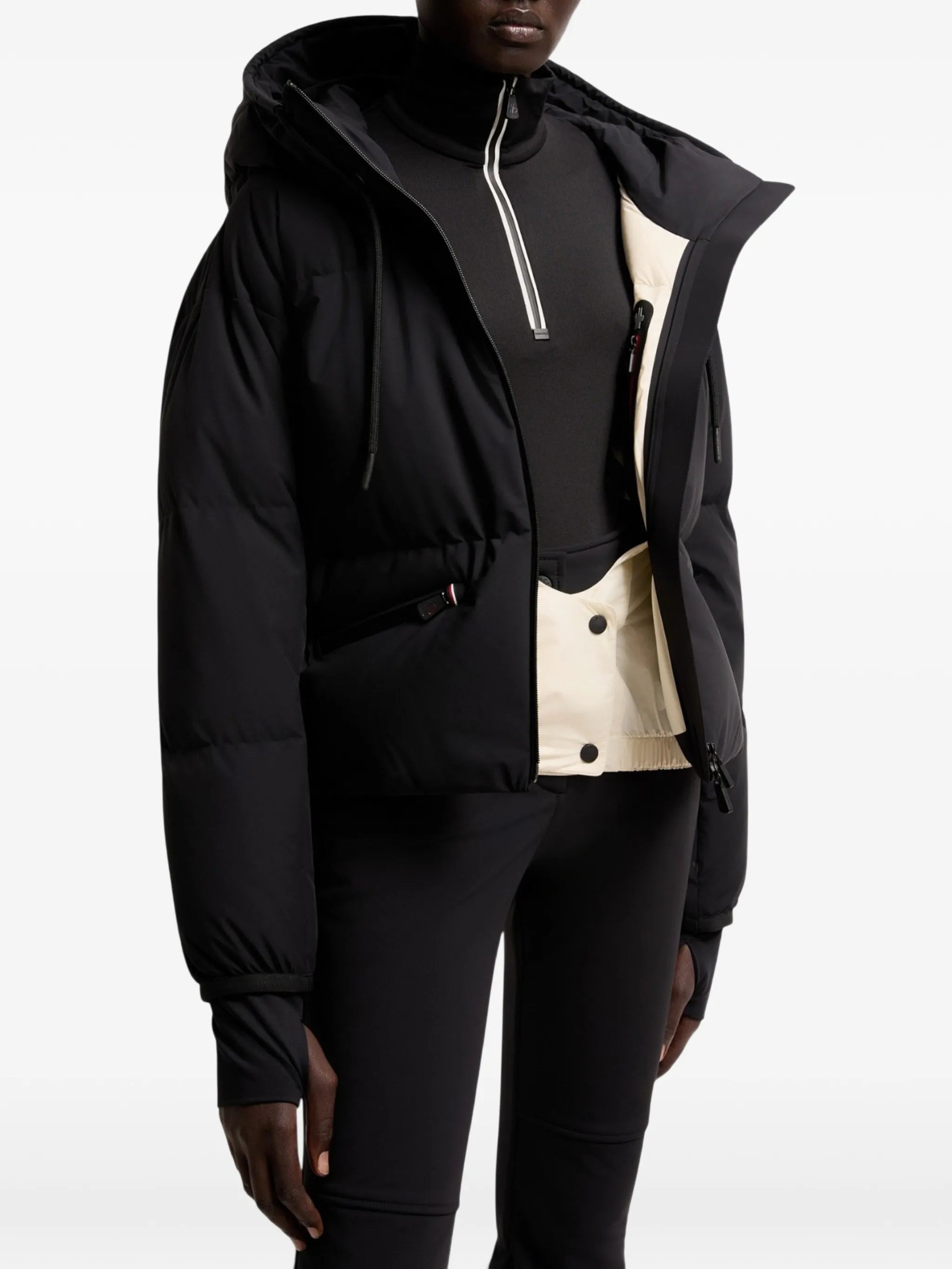 quilted hooded coat