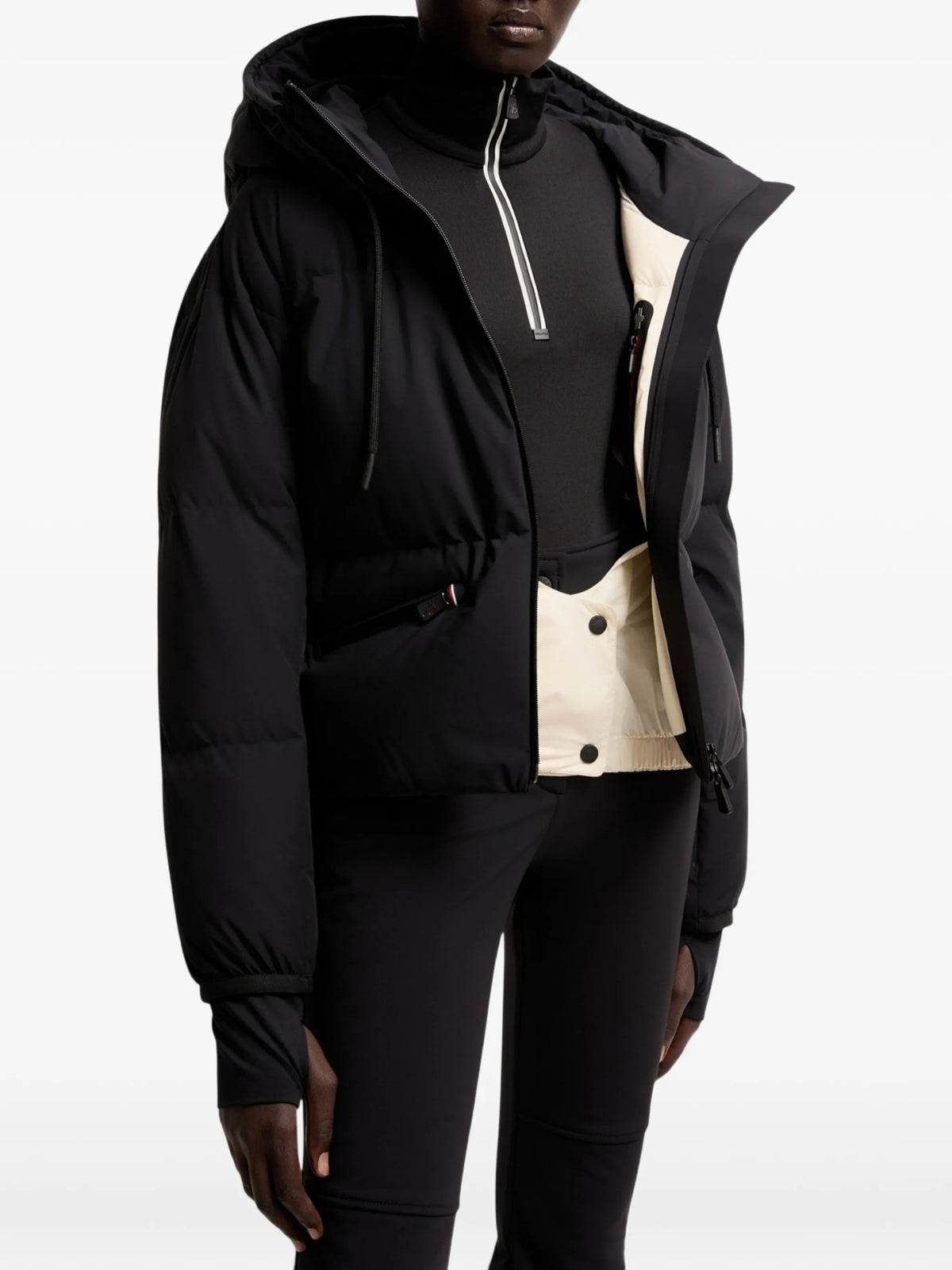 quilted hooded coat