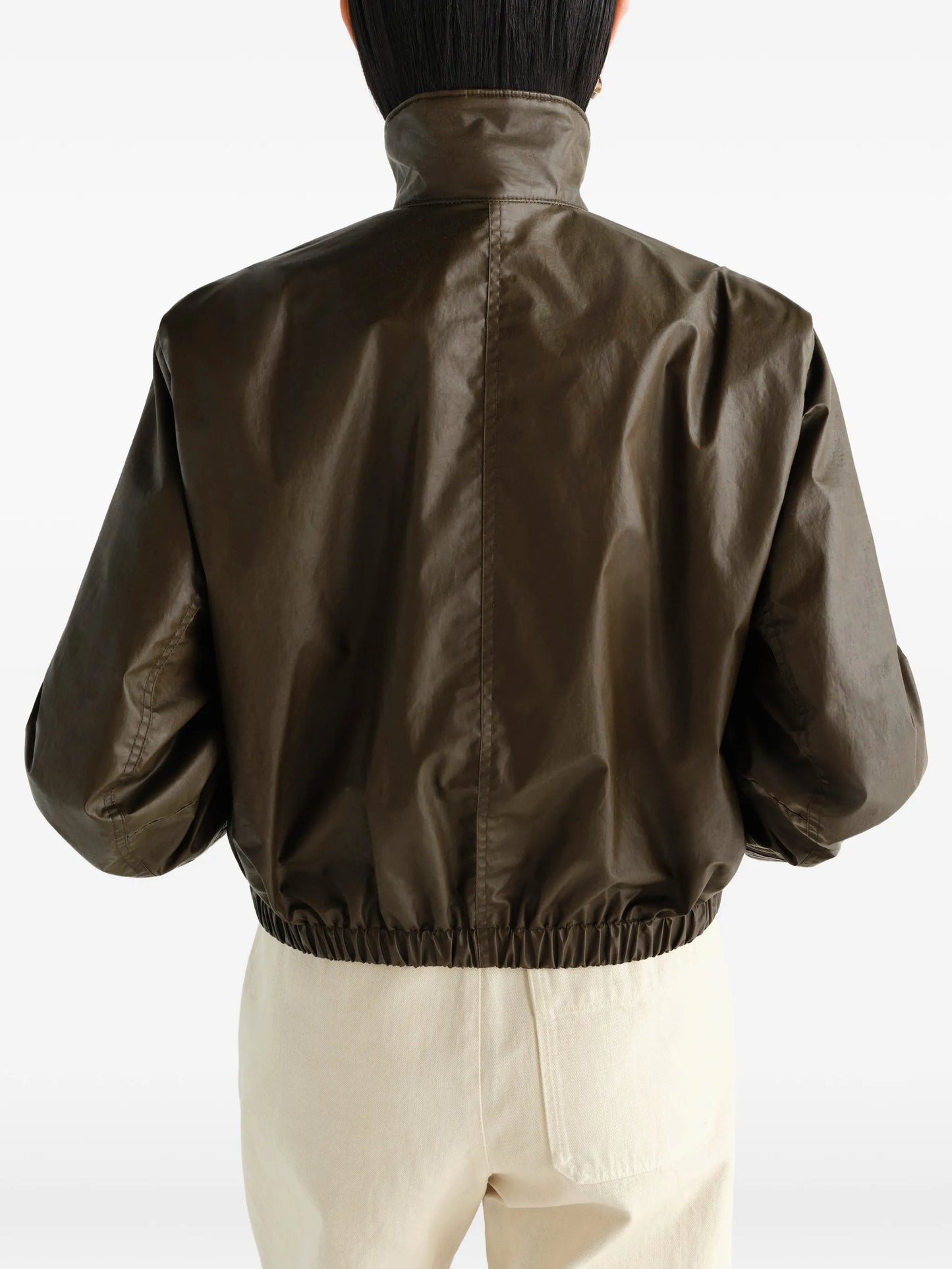 zipped waterproof bomber jacket