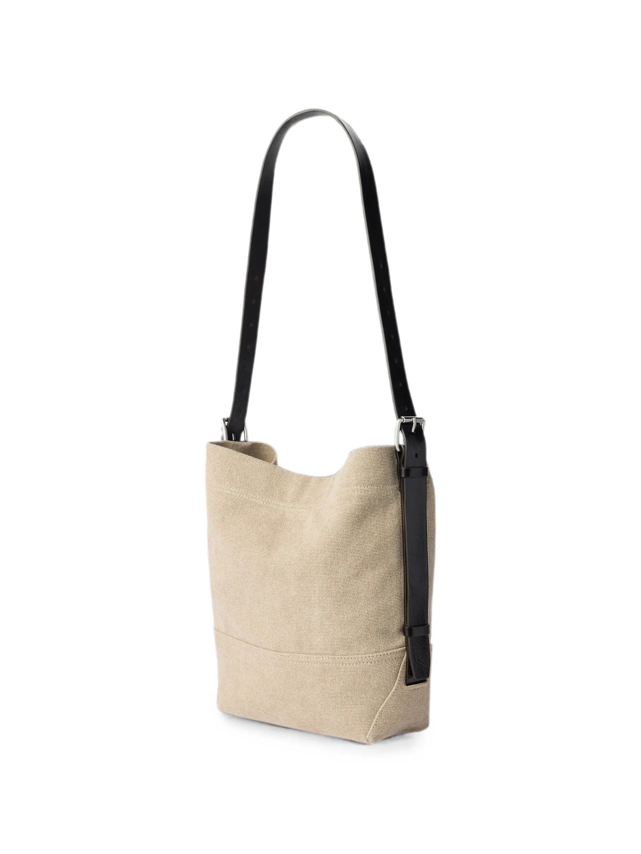 small Belted tote bag in heavy eco cotton canvas