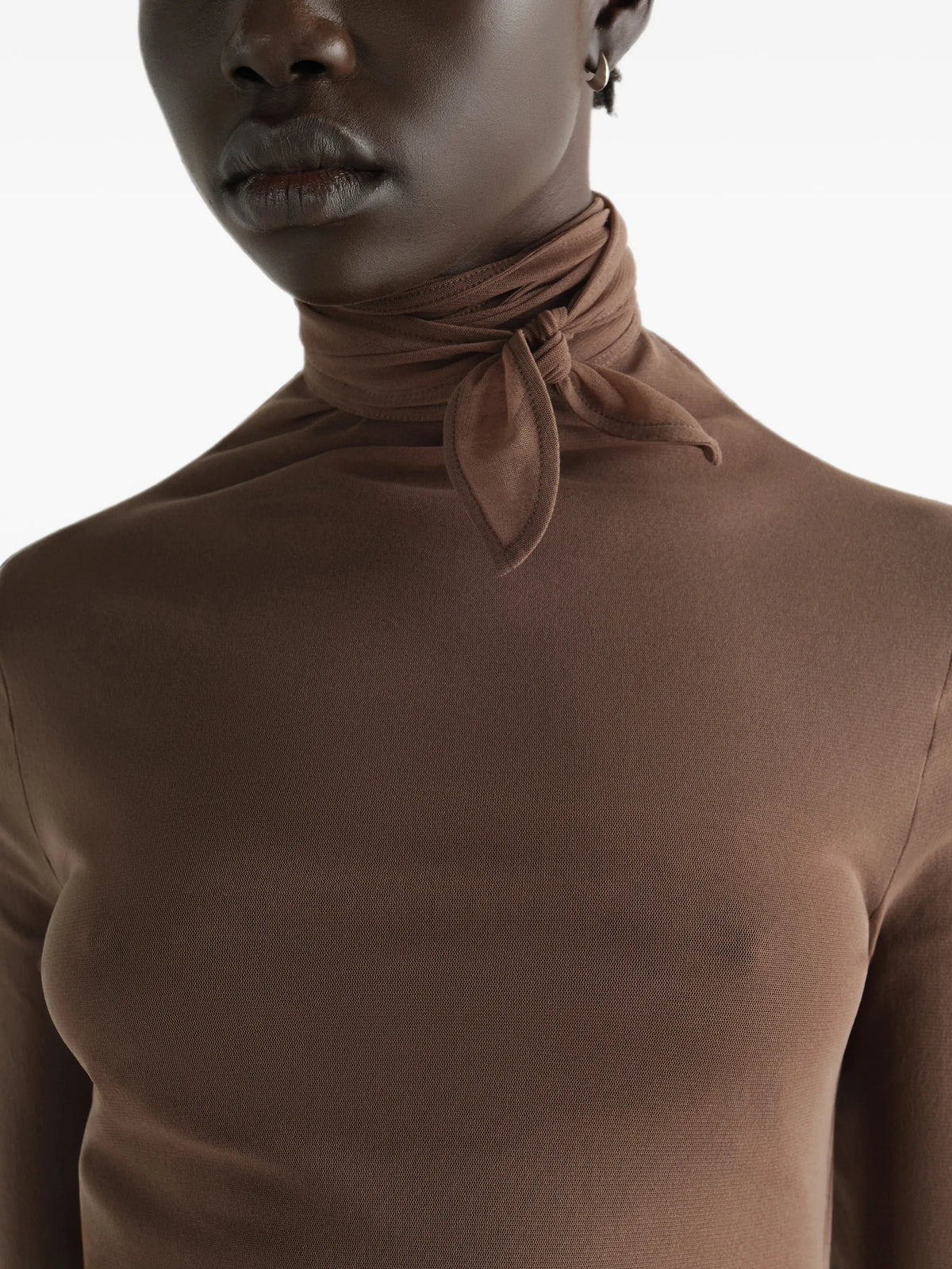 cut-out pussy-bow top