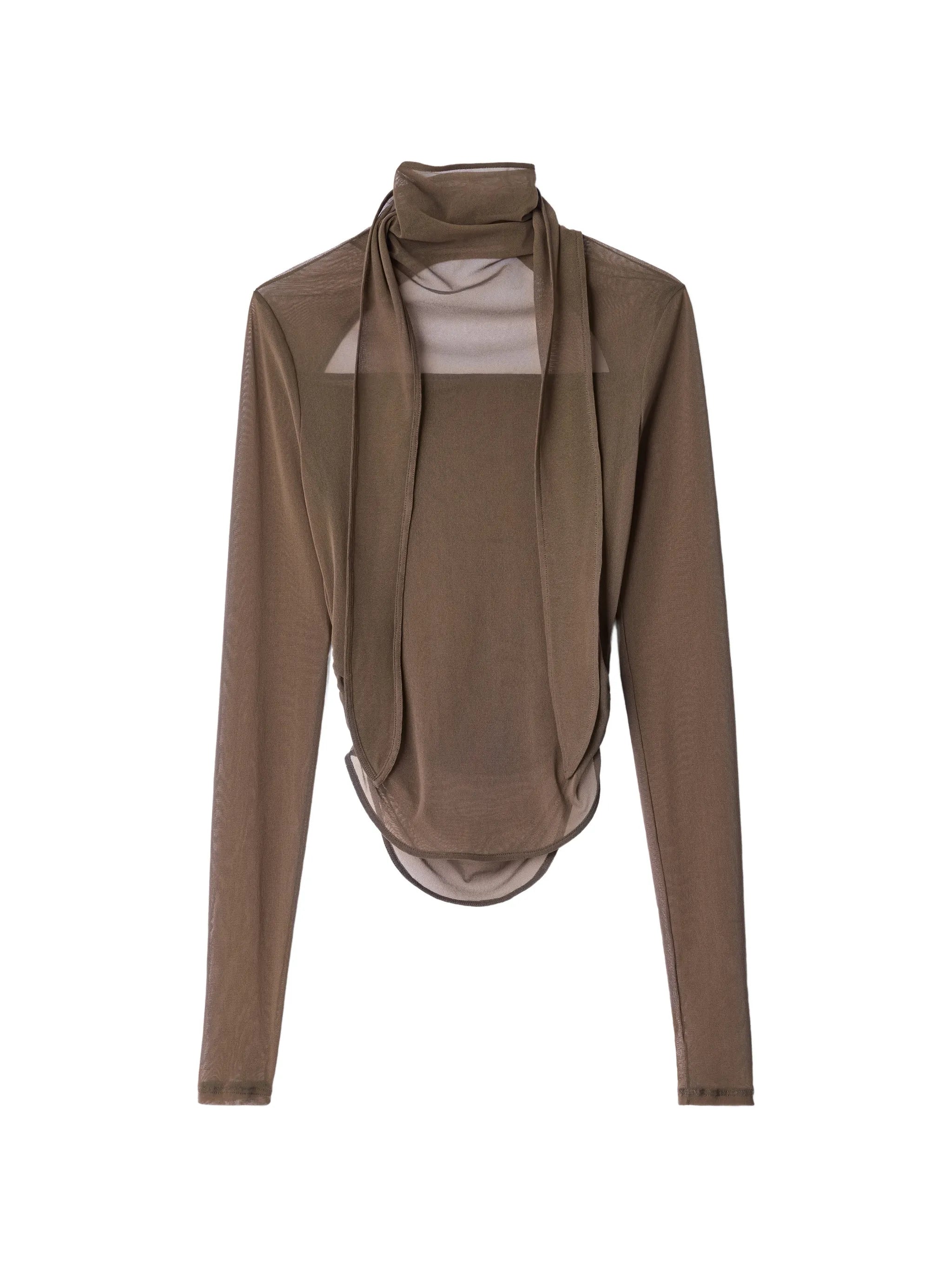 cut-out pussy-bow top