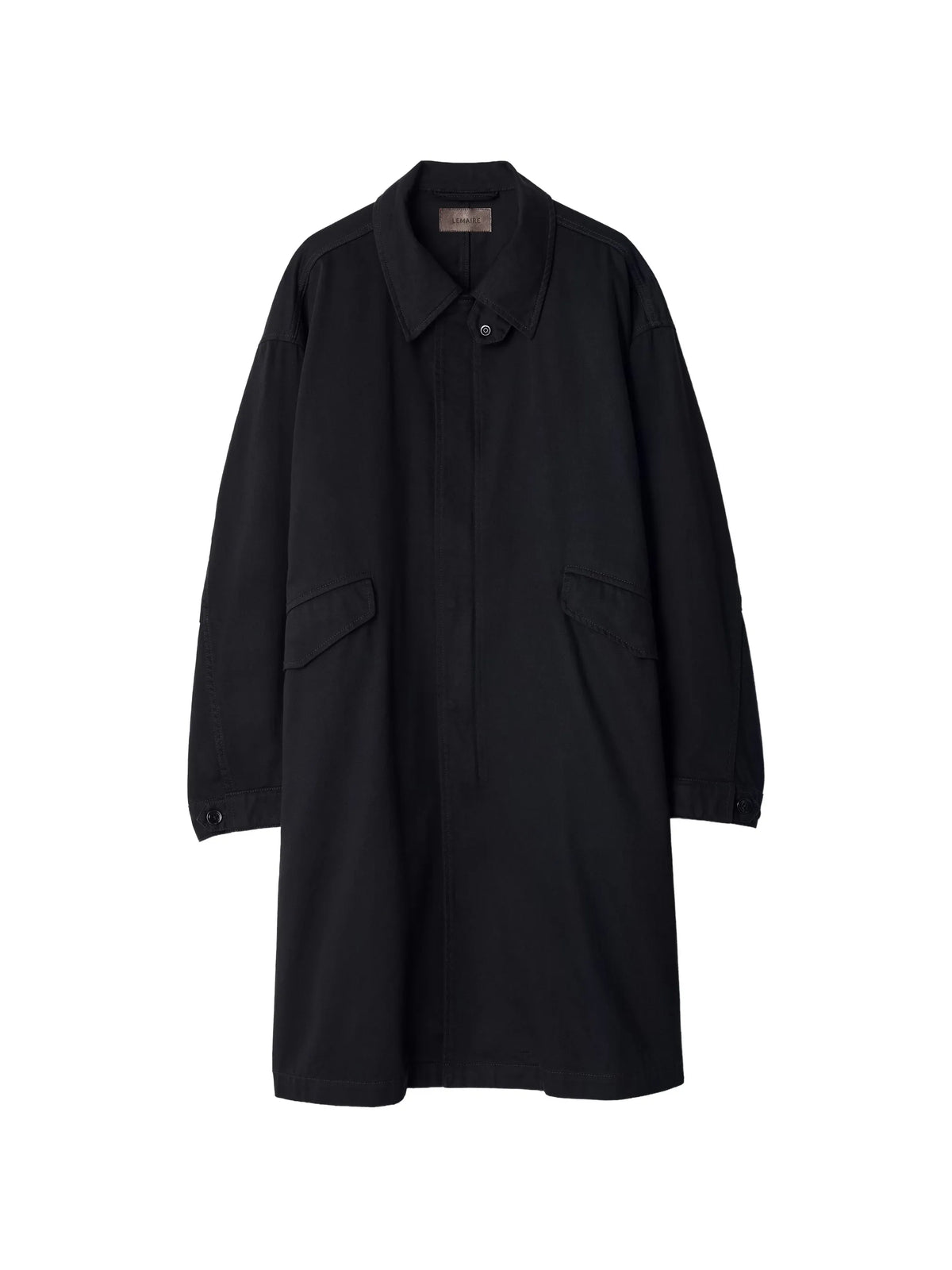 military parka in heavy cotton satin