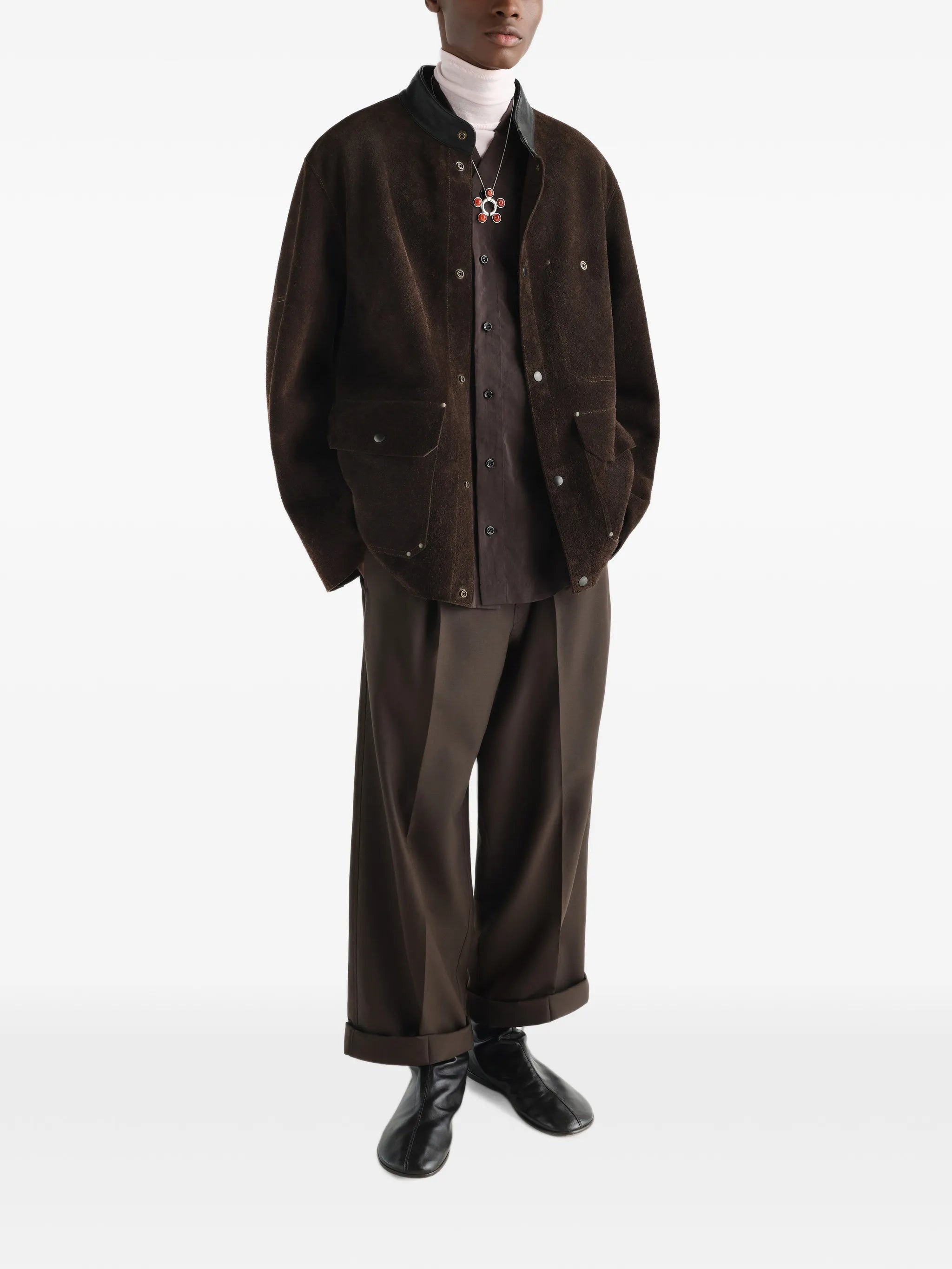 workwear jacket in brushed suede
