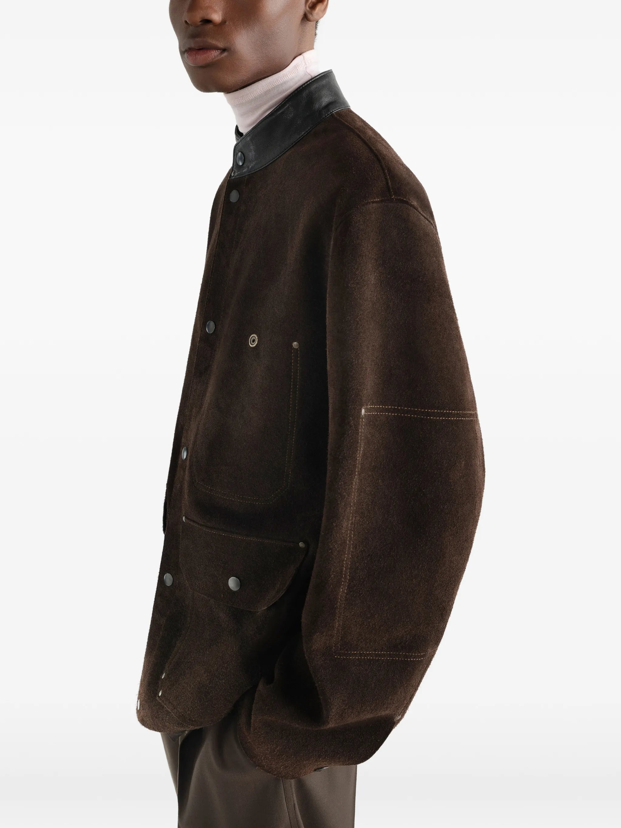 workwear jacket in brushed suede