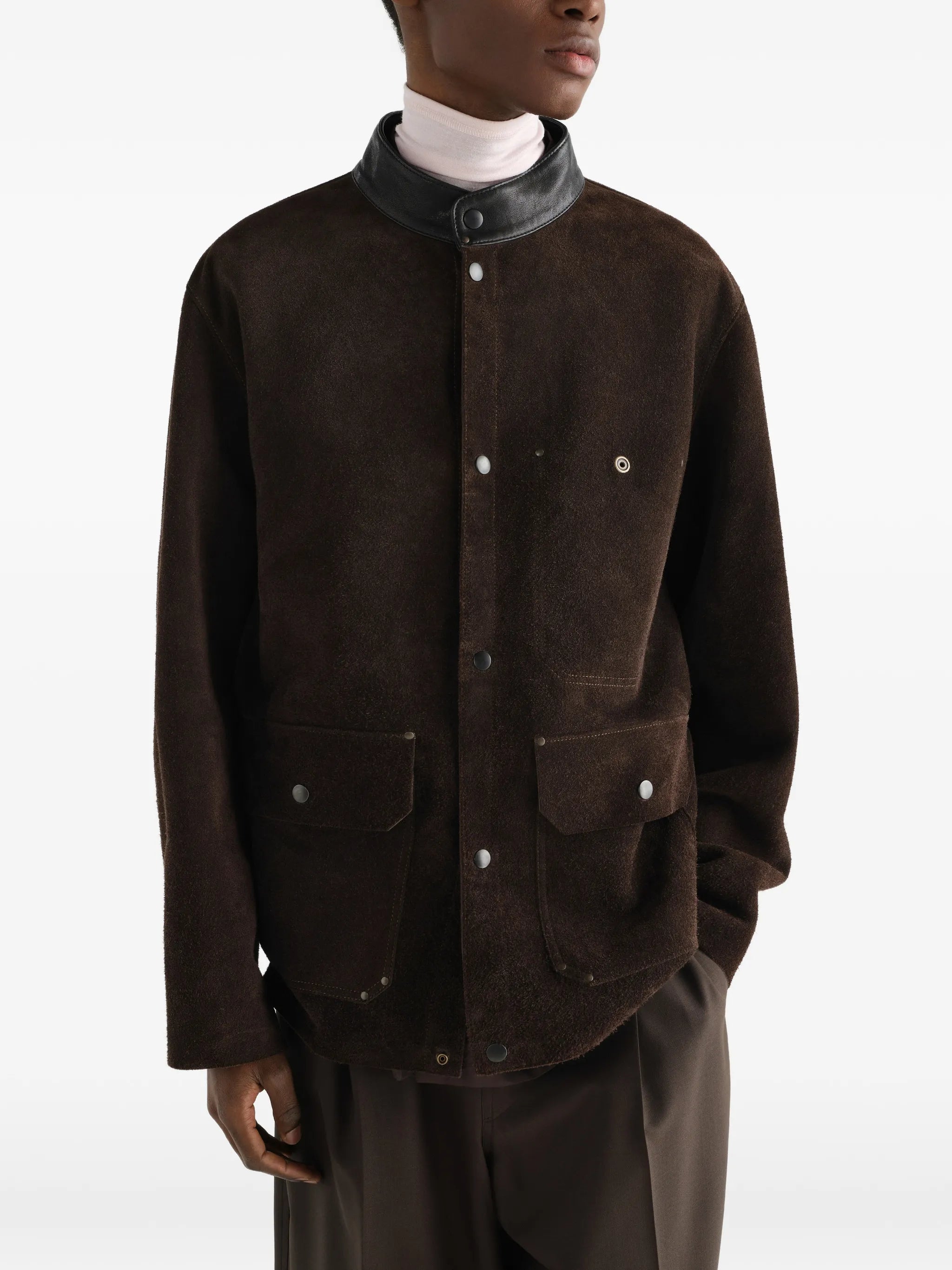 workwear jacket in brushed suede