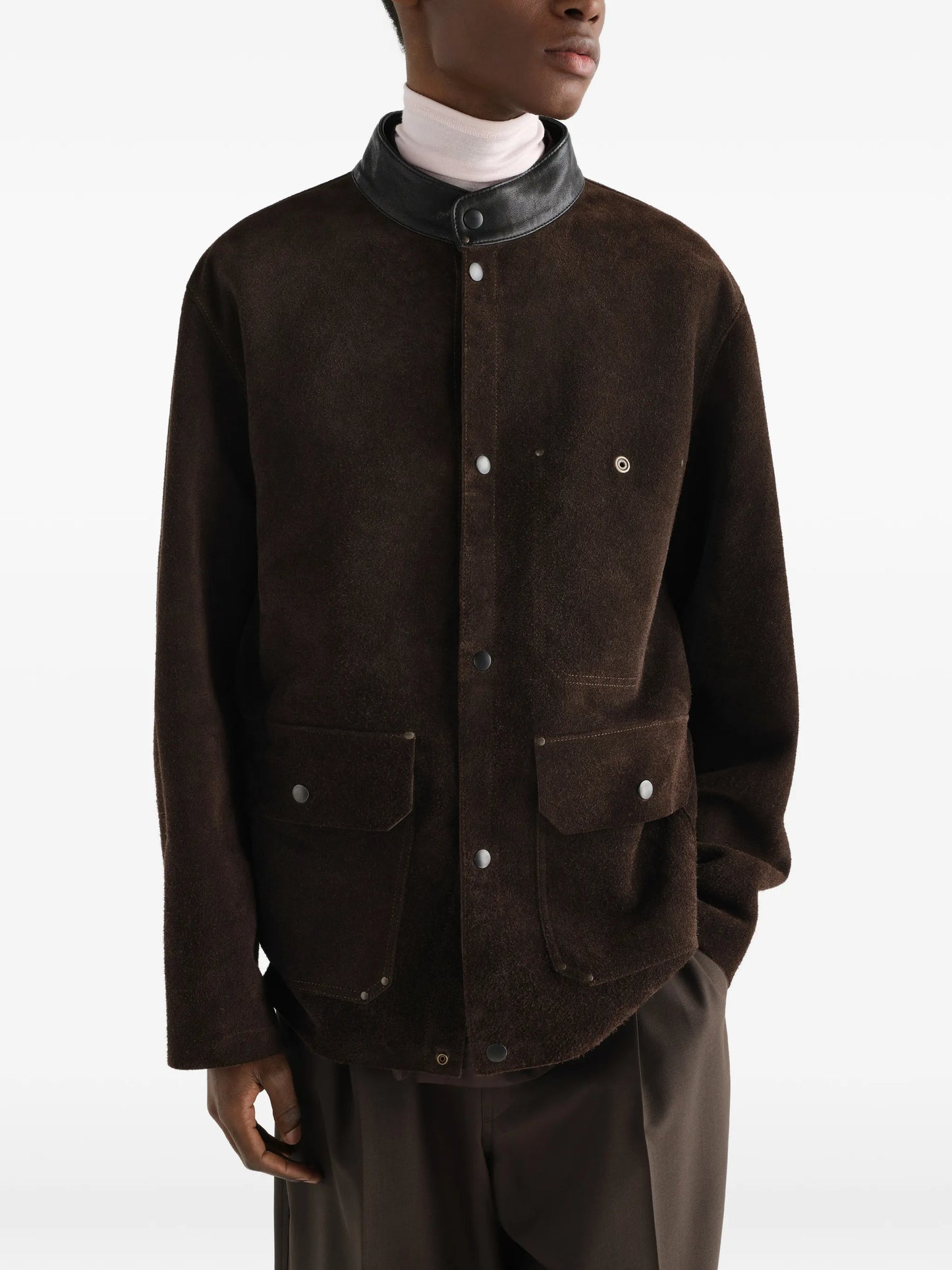 workwear jacket in brushed suede