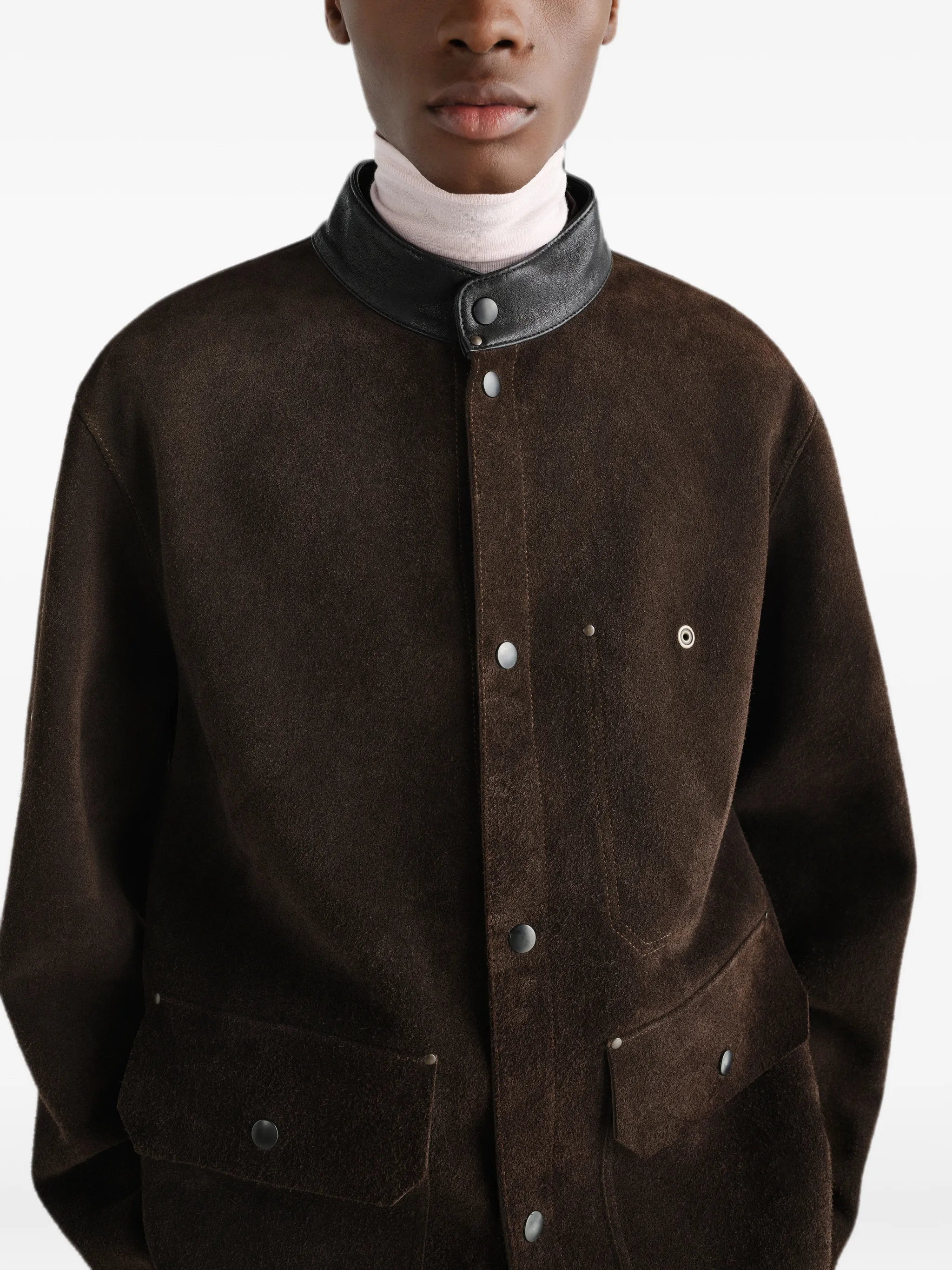 workwear jacket in brushed suede