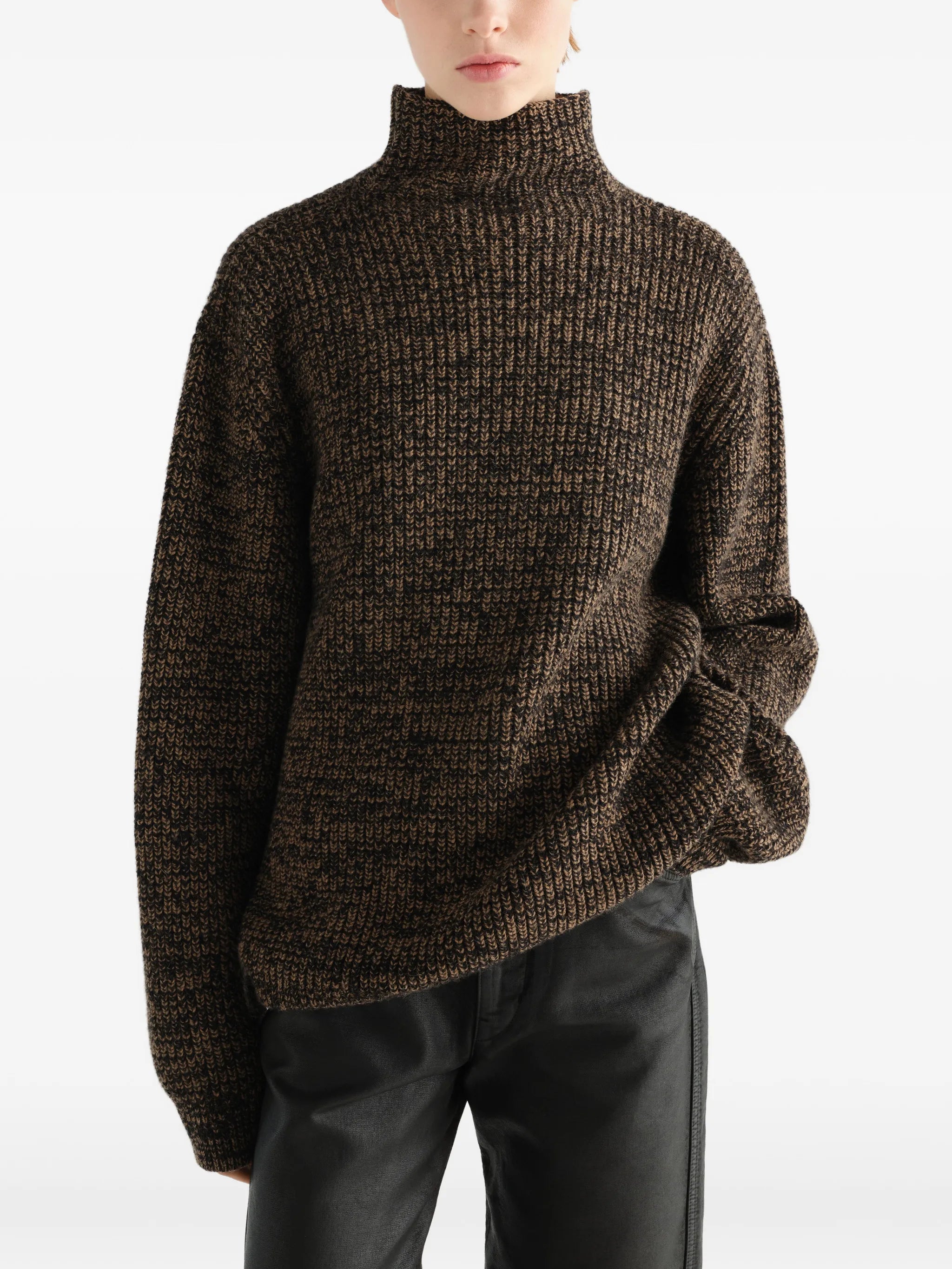 high-neck sweater in yak alpaca