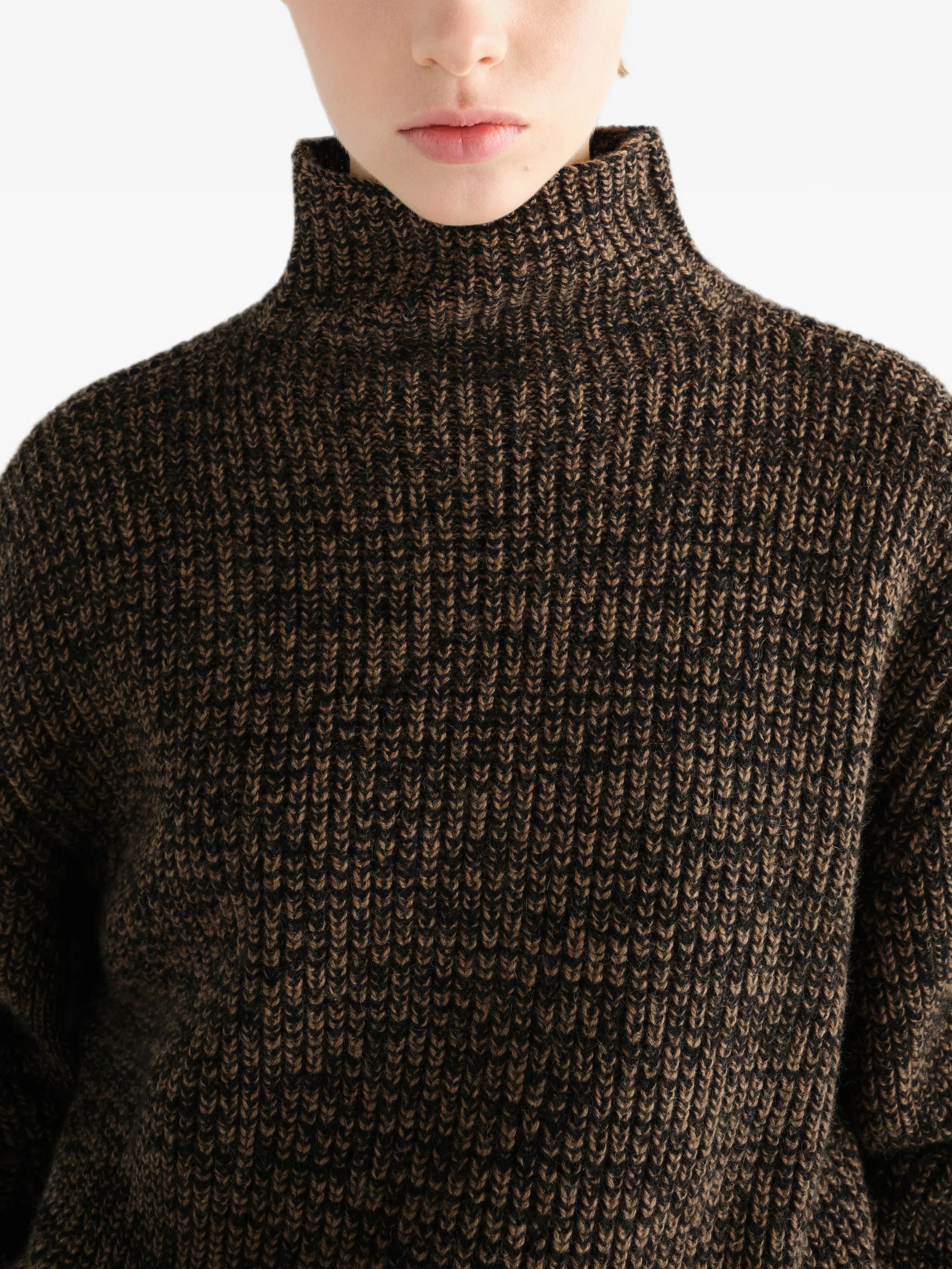 high-neck sweater in yak alpaca