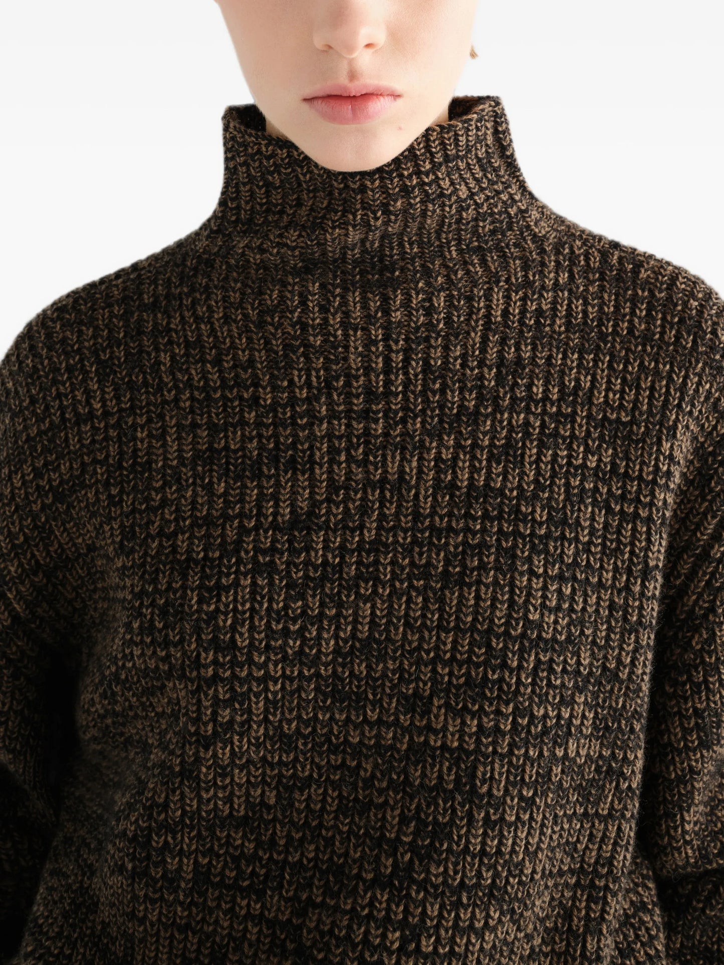high-neck sweater in yak alpaca