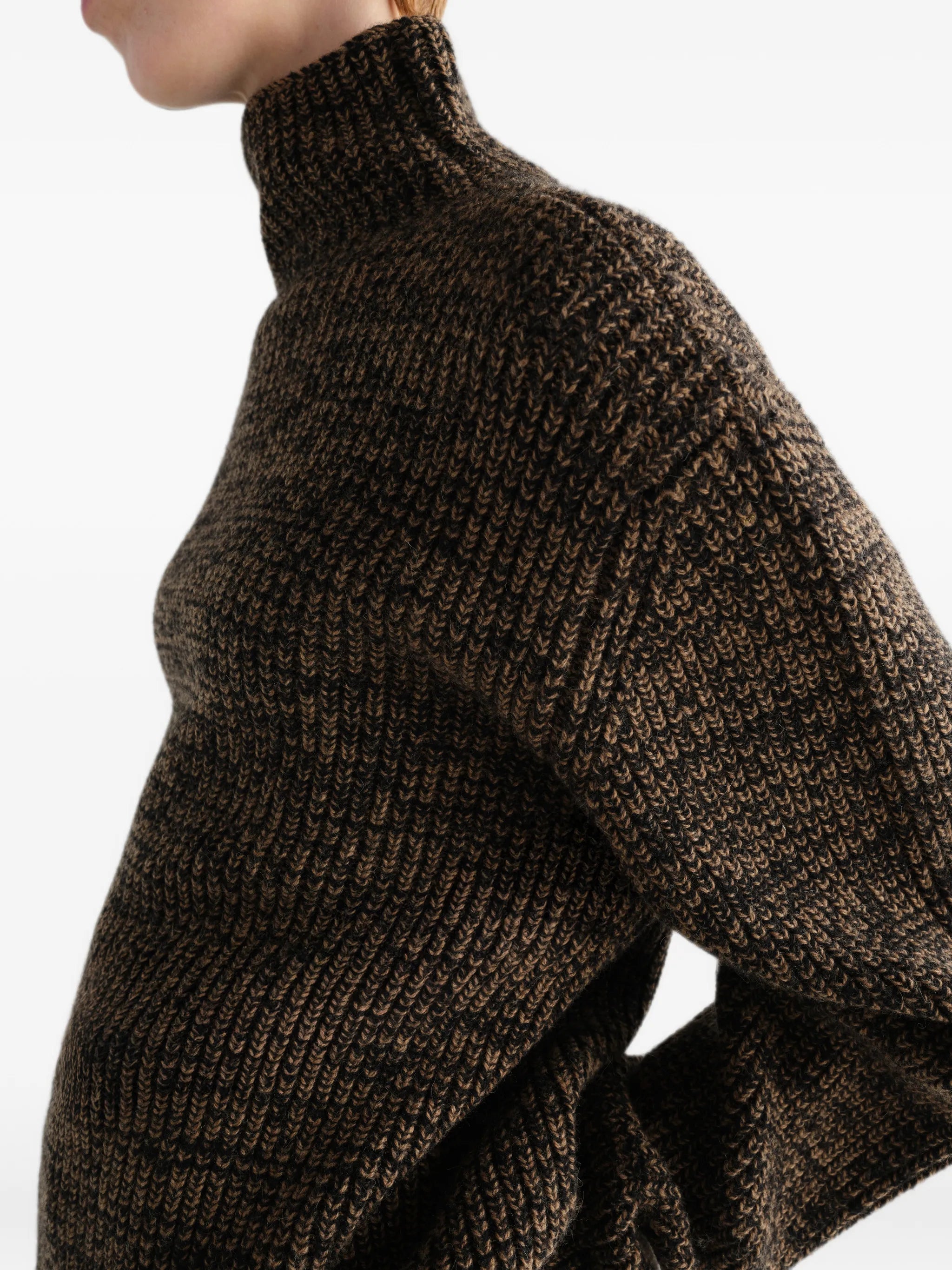high-neck sweater in yak alpaca