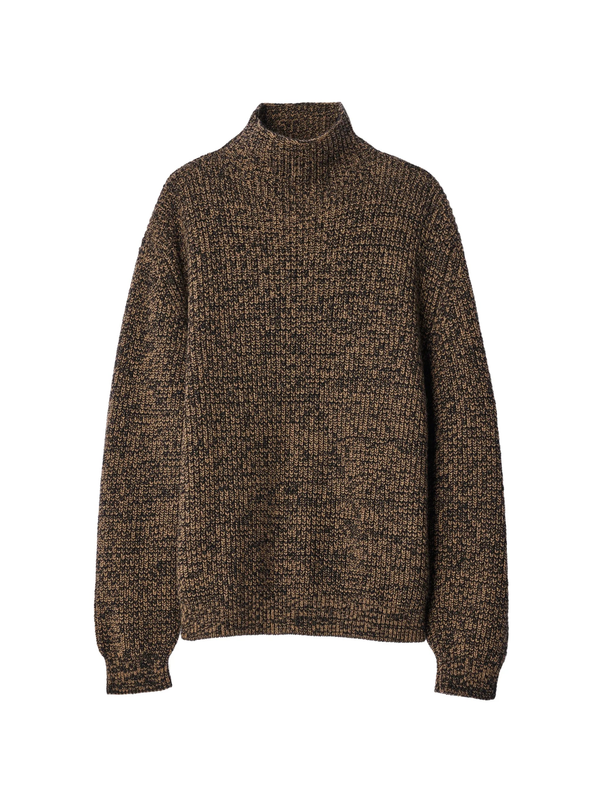 high-neck sweater in yak alpaca