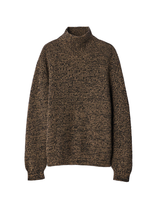 high-neck sweater in yak alpaca