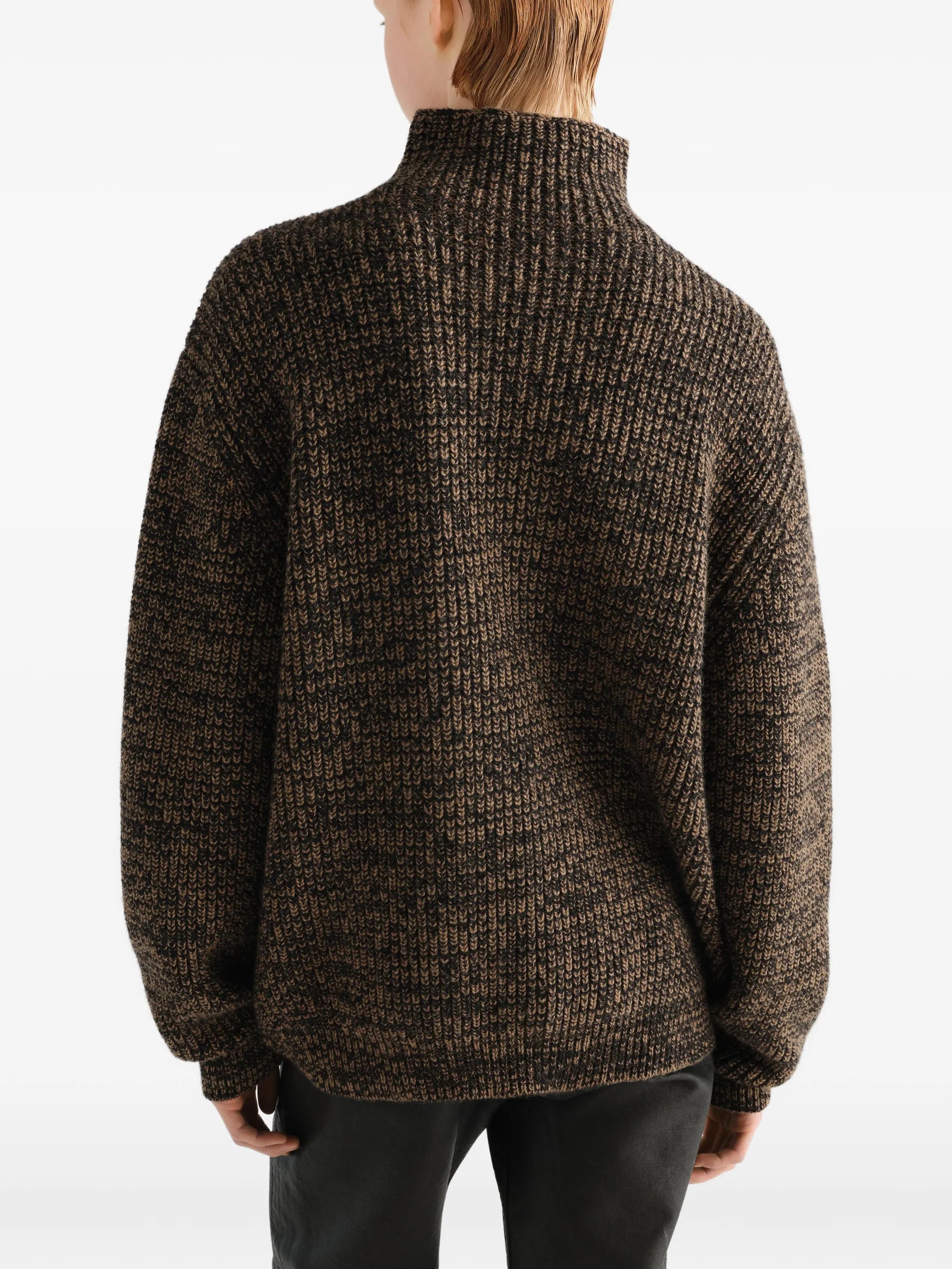 high-neck sweater in yak alpaca