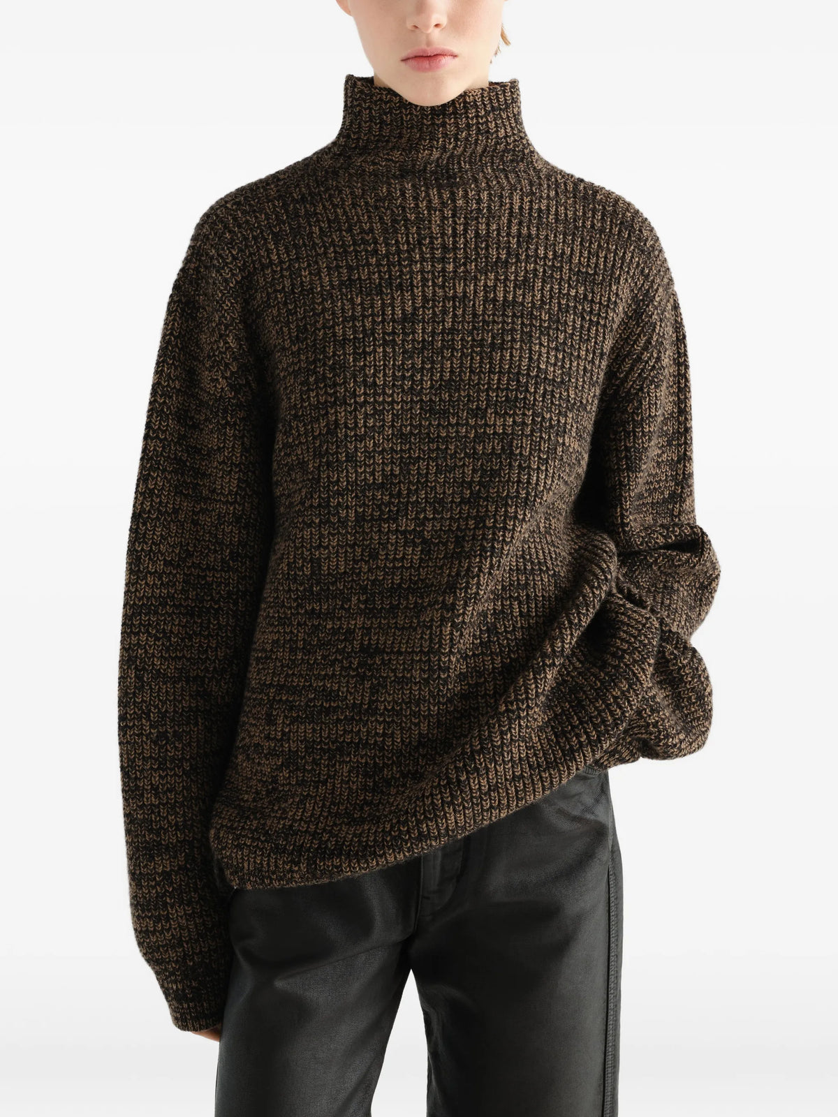 high-neck sweater in yak alpaca