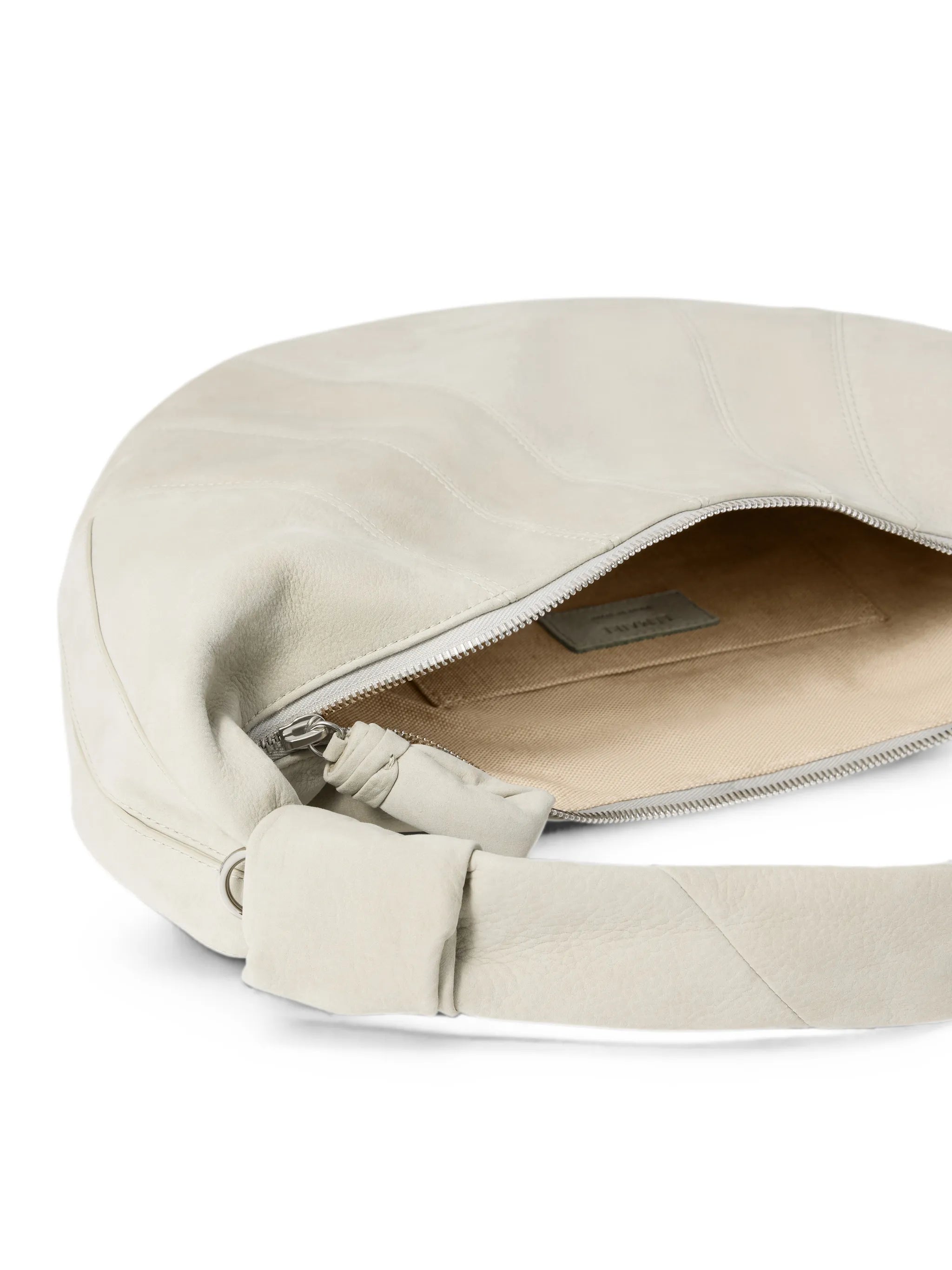 Fortune Croissant bag in alpaca nubuck