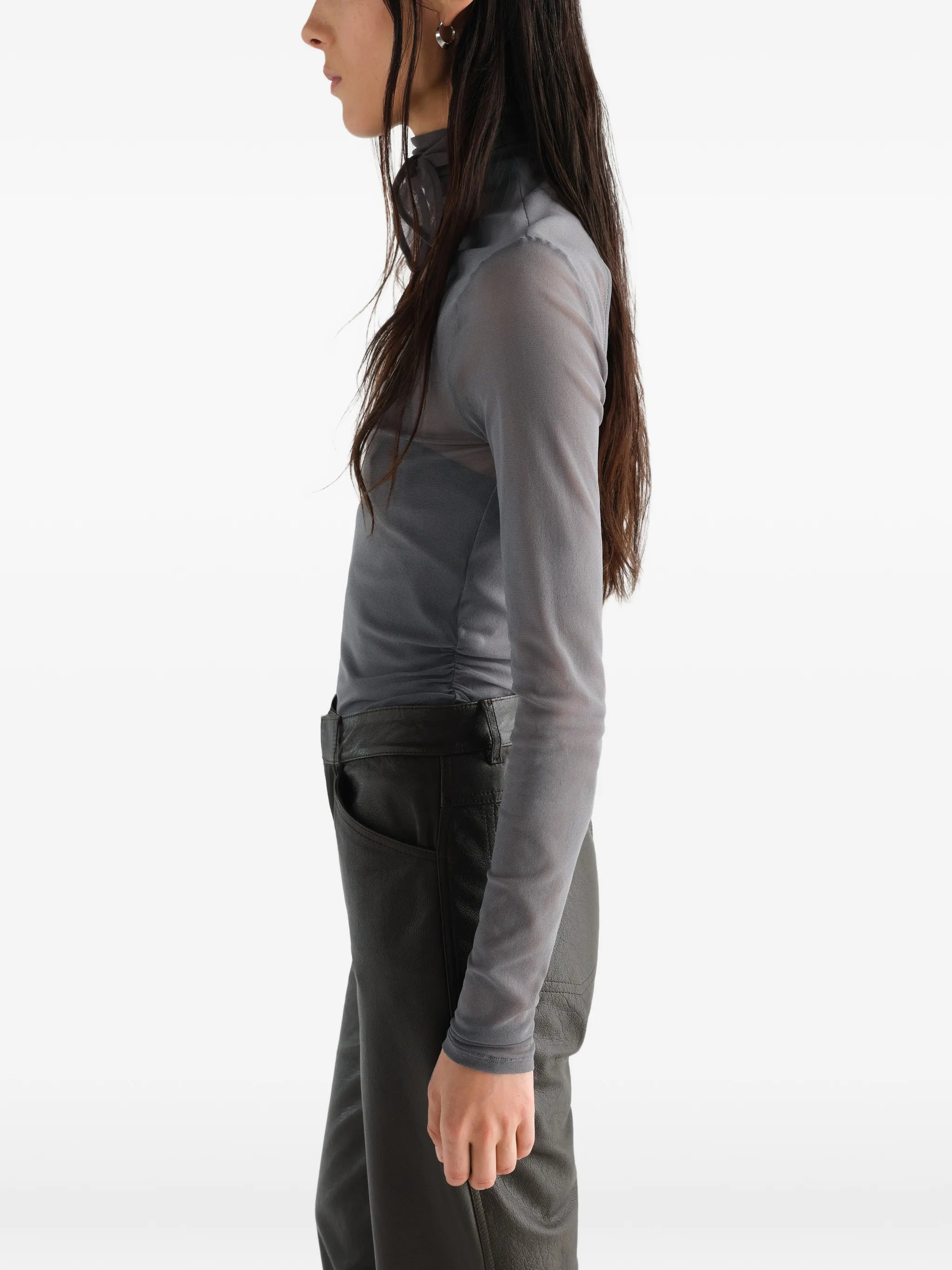 ballerina scarf top in mesh jersey