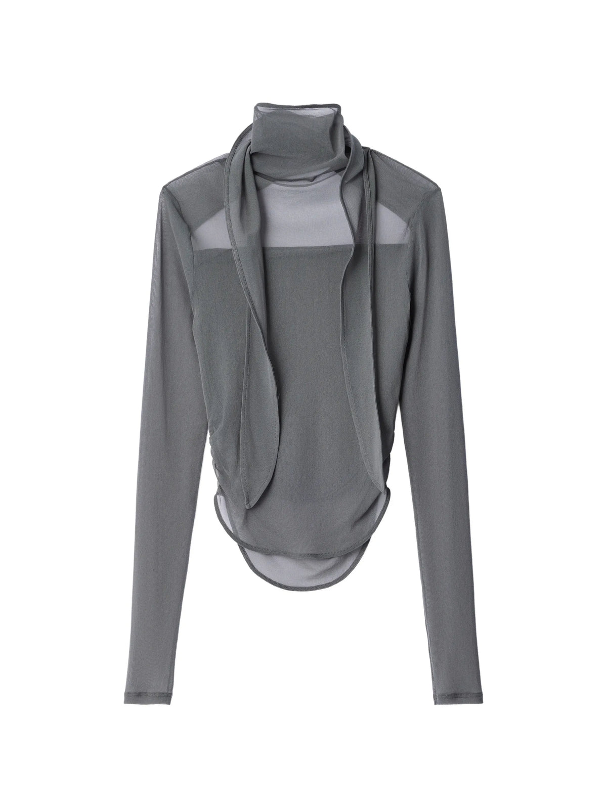 Ballerina foulard top in mesh jersey