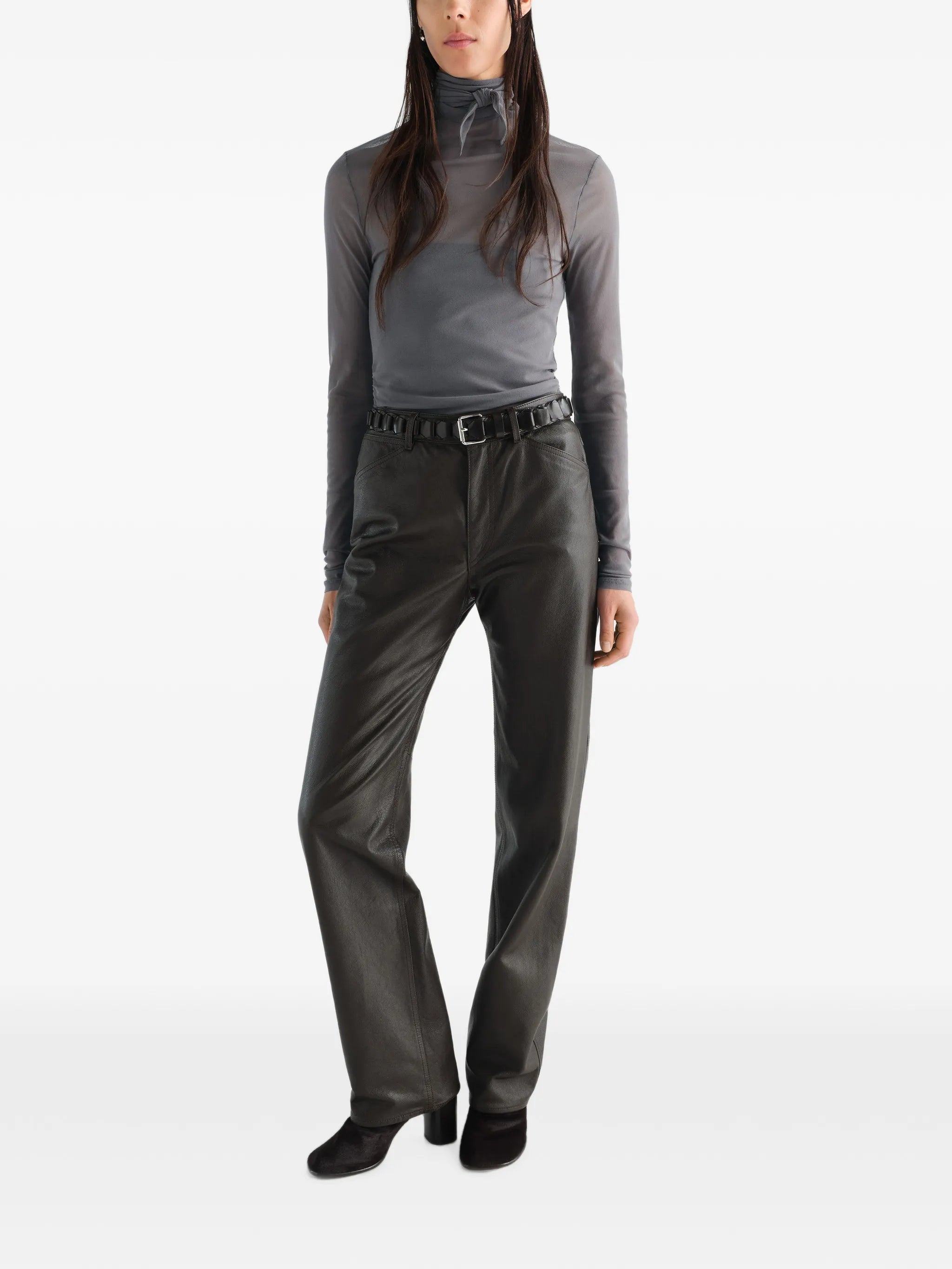 ballerina scarf top in mesh jersey