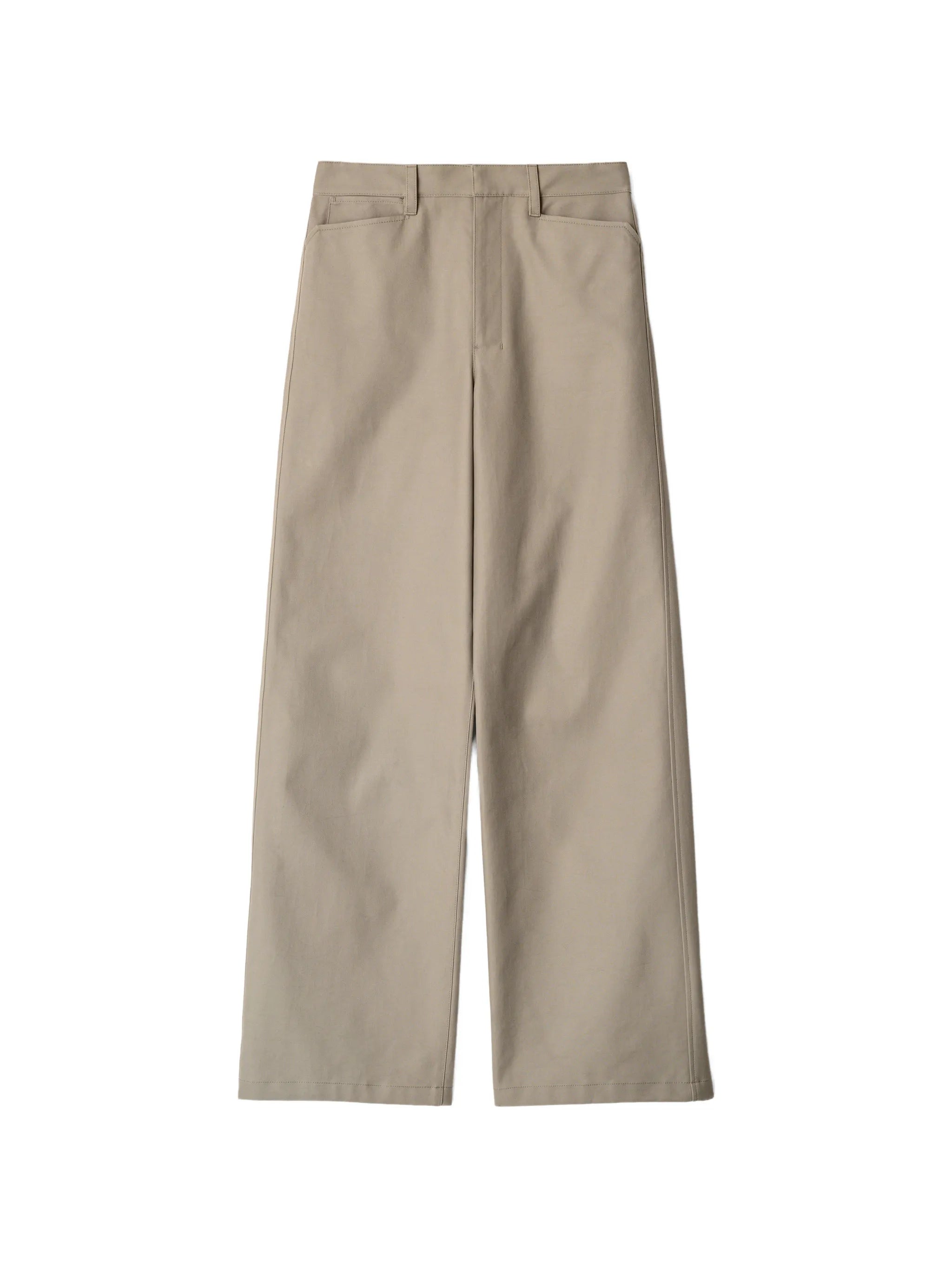 straight pants in heavy cotton twill