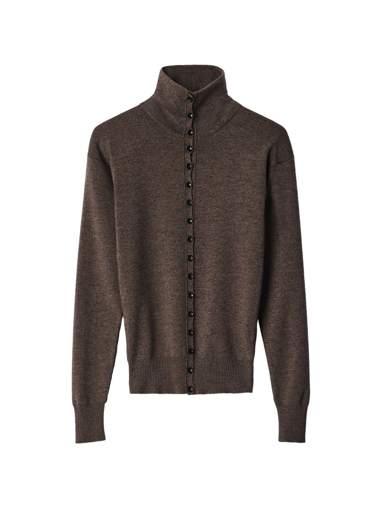 buttoned top in fine wool