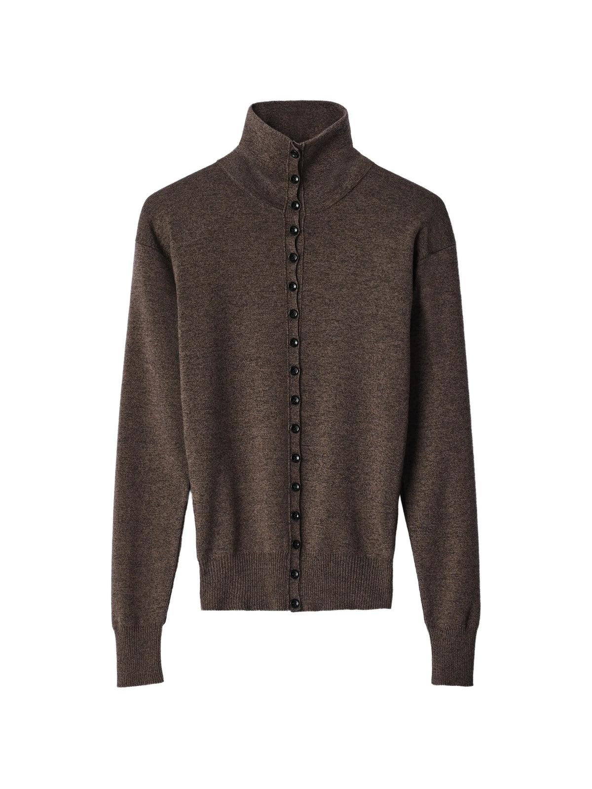 button-up high-neck cardigan