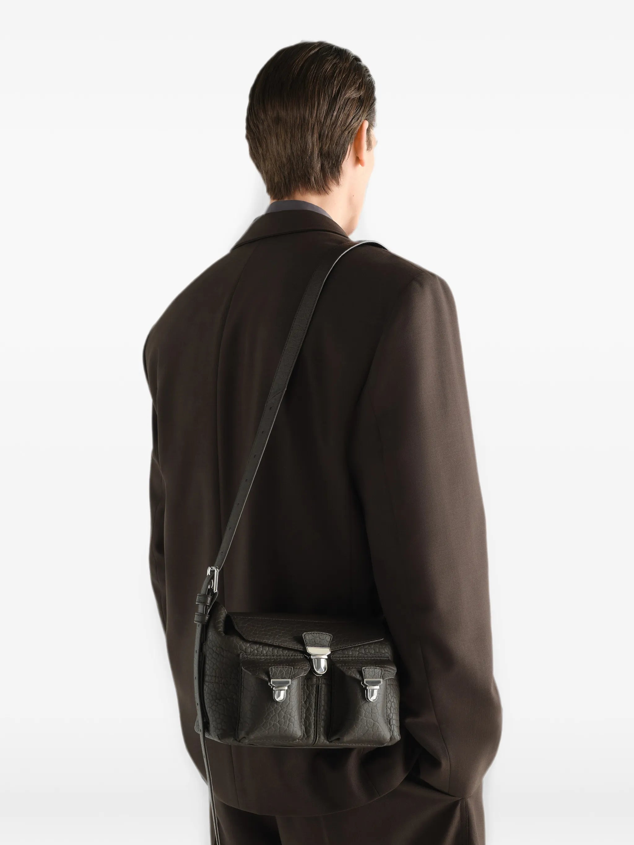 mini soft gear bag in bubble lambskin