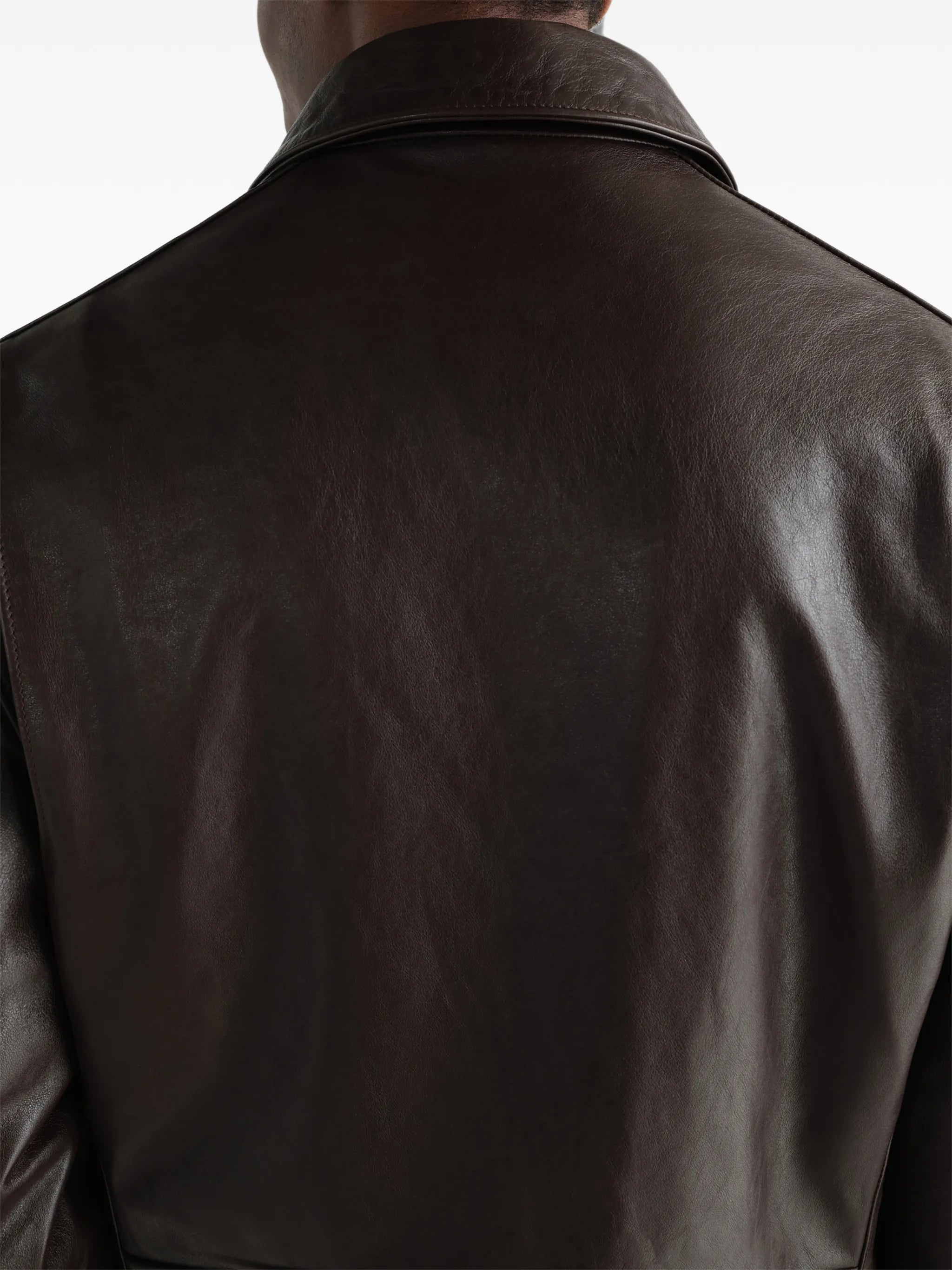 biker jacket in grained leather