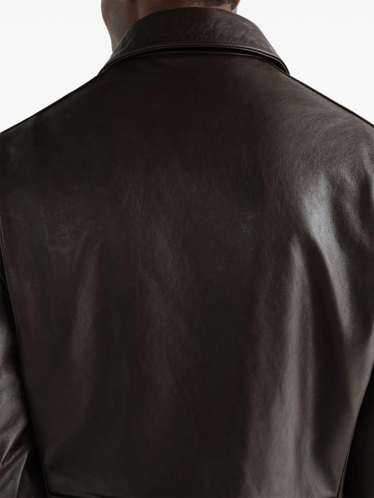 biker jacket in grained leather