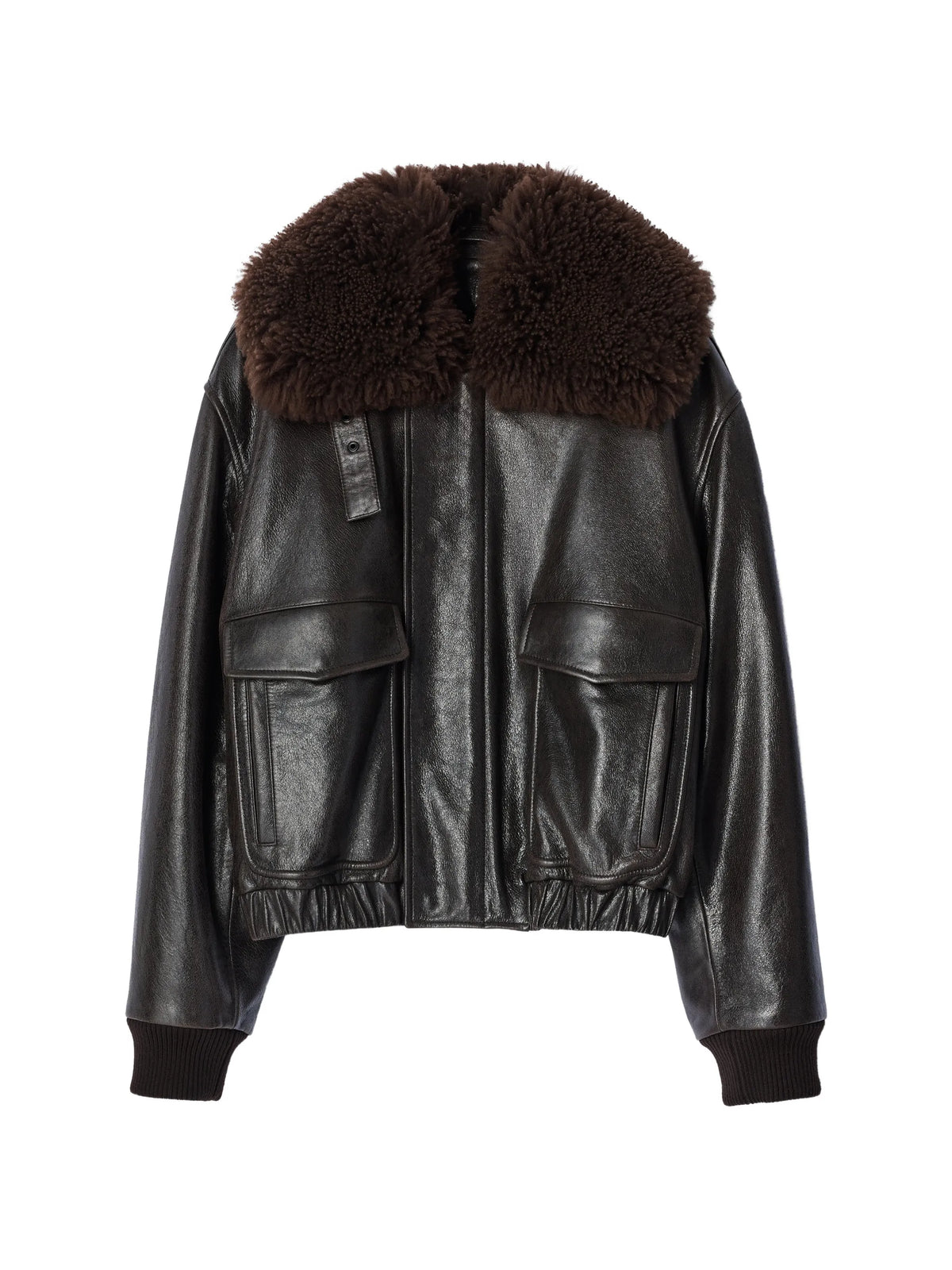blouson in shiny leather